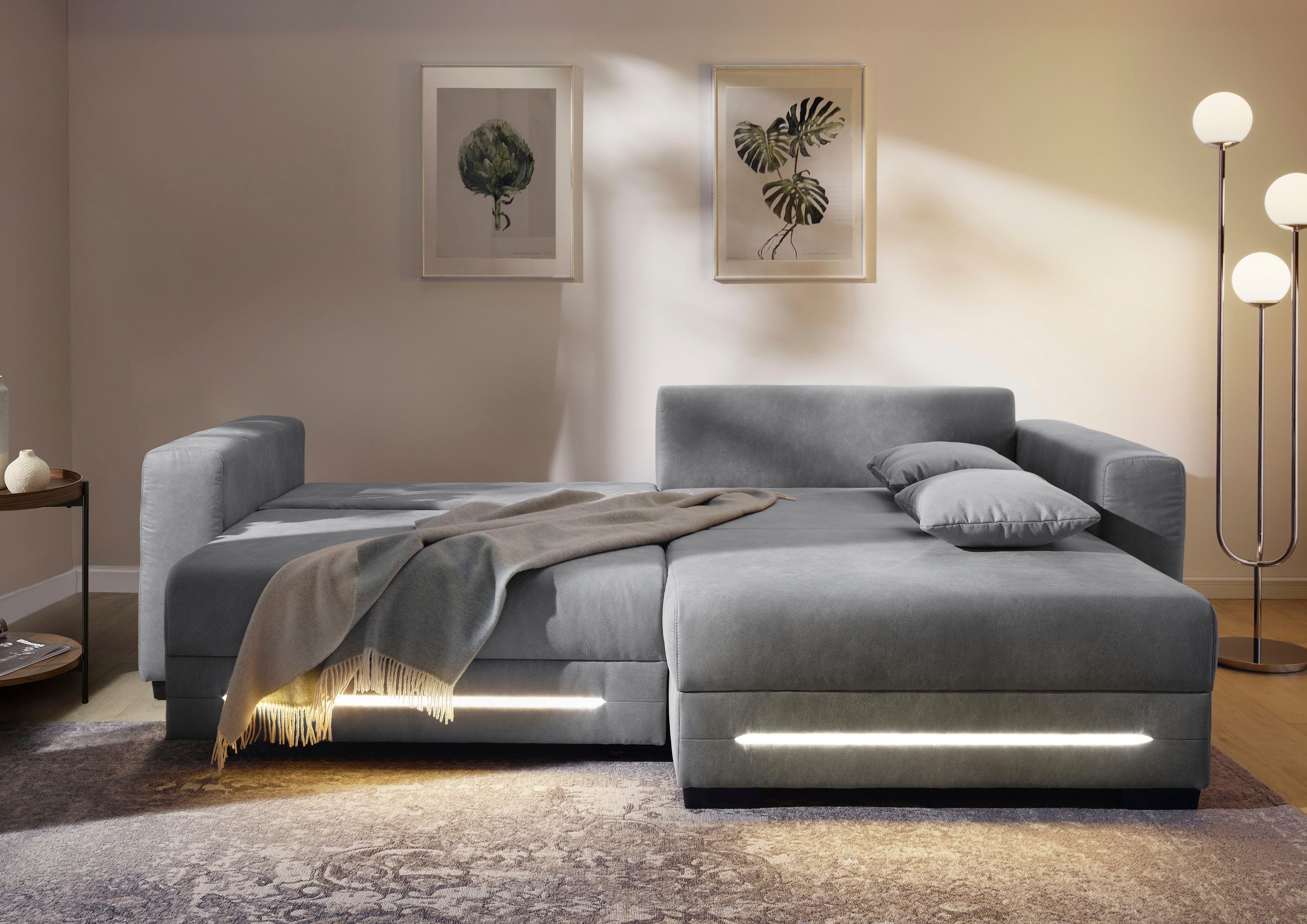Jockenhöfer Gruppe Ecksofa "Spotlight, L-Form, mit dimmbarer LED-Beleuchtun günstig online kaufen