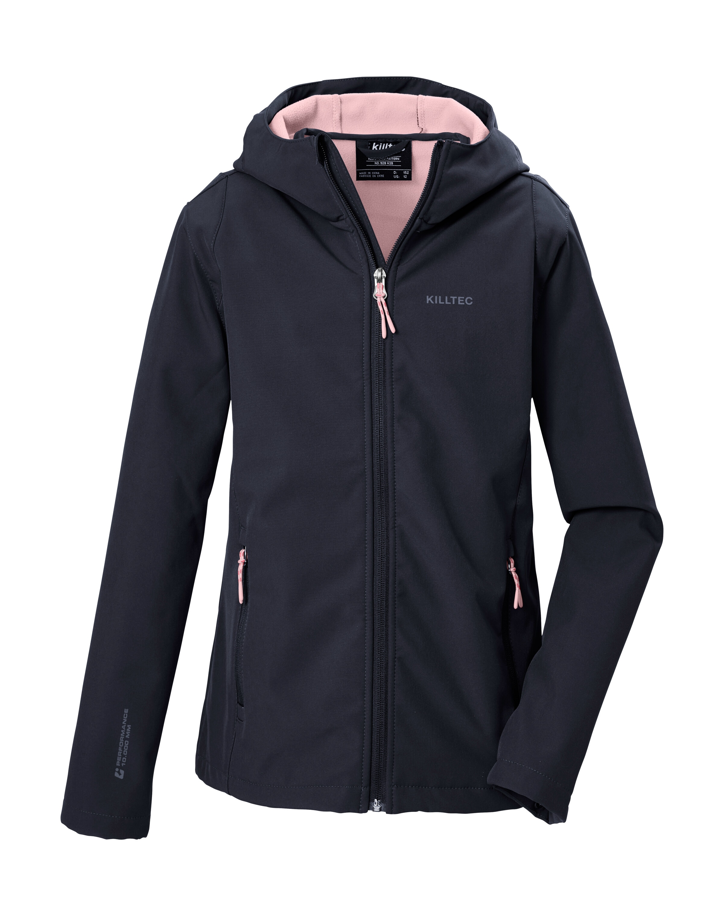 Killtec "KOW 164 GRLS SFTSHLL JCKT" Winddichte, wasserabweisende Softshelljacke mit Fleece-Futter