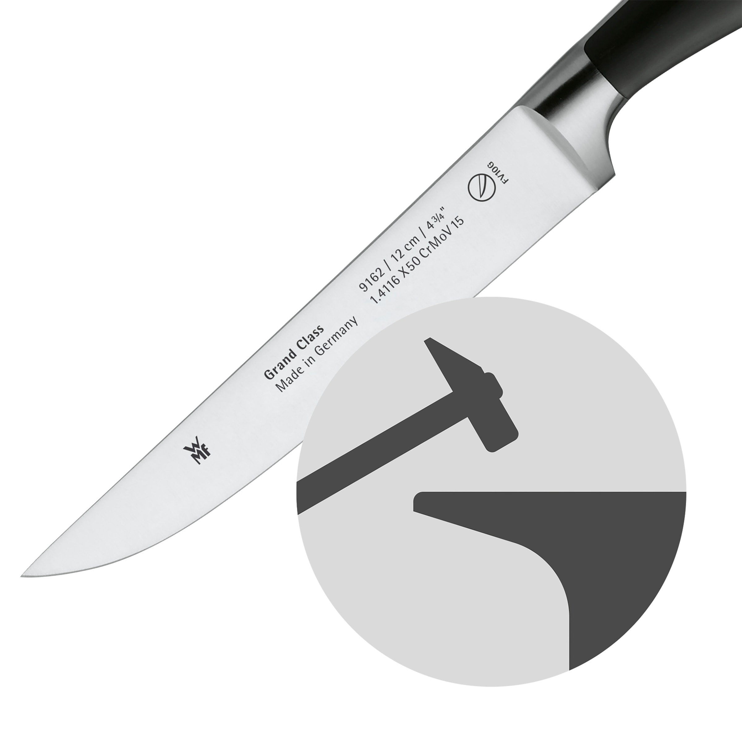 WMF Universalküchenmesser »Grand Class«, (1 tlg.), langanhaltende Schärfe, handgeschmiedeter Spezialklingenstahl