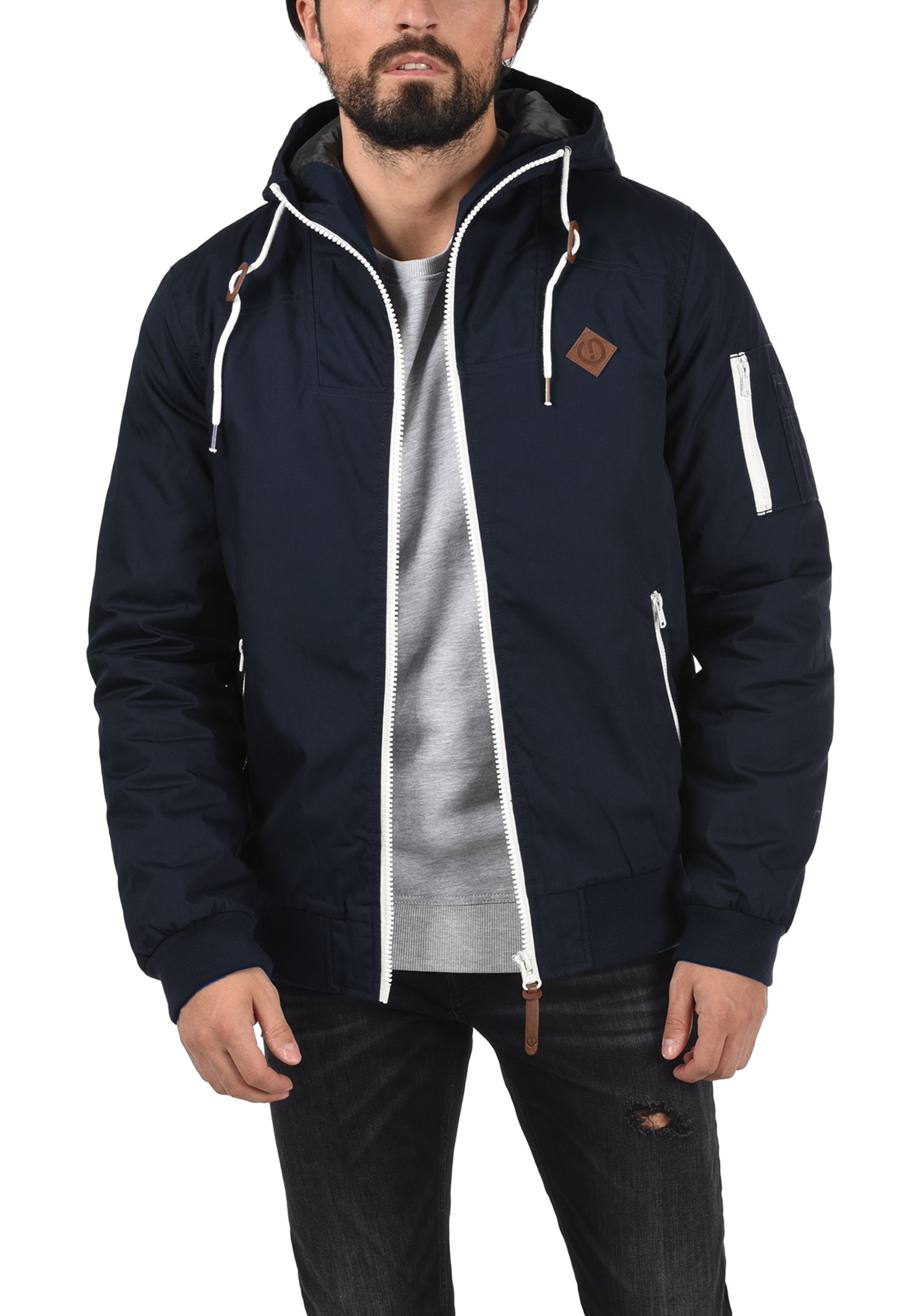 !solid Kurzjacke SOLID "Kurzjacke SDTilly", Herren, Gr. L, blau (insignia b), Obermaterial: 65% Polyester PES. 35% Baumwolle CO., Jacken Kurzjacke 3