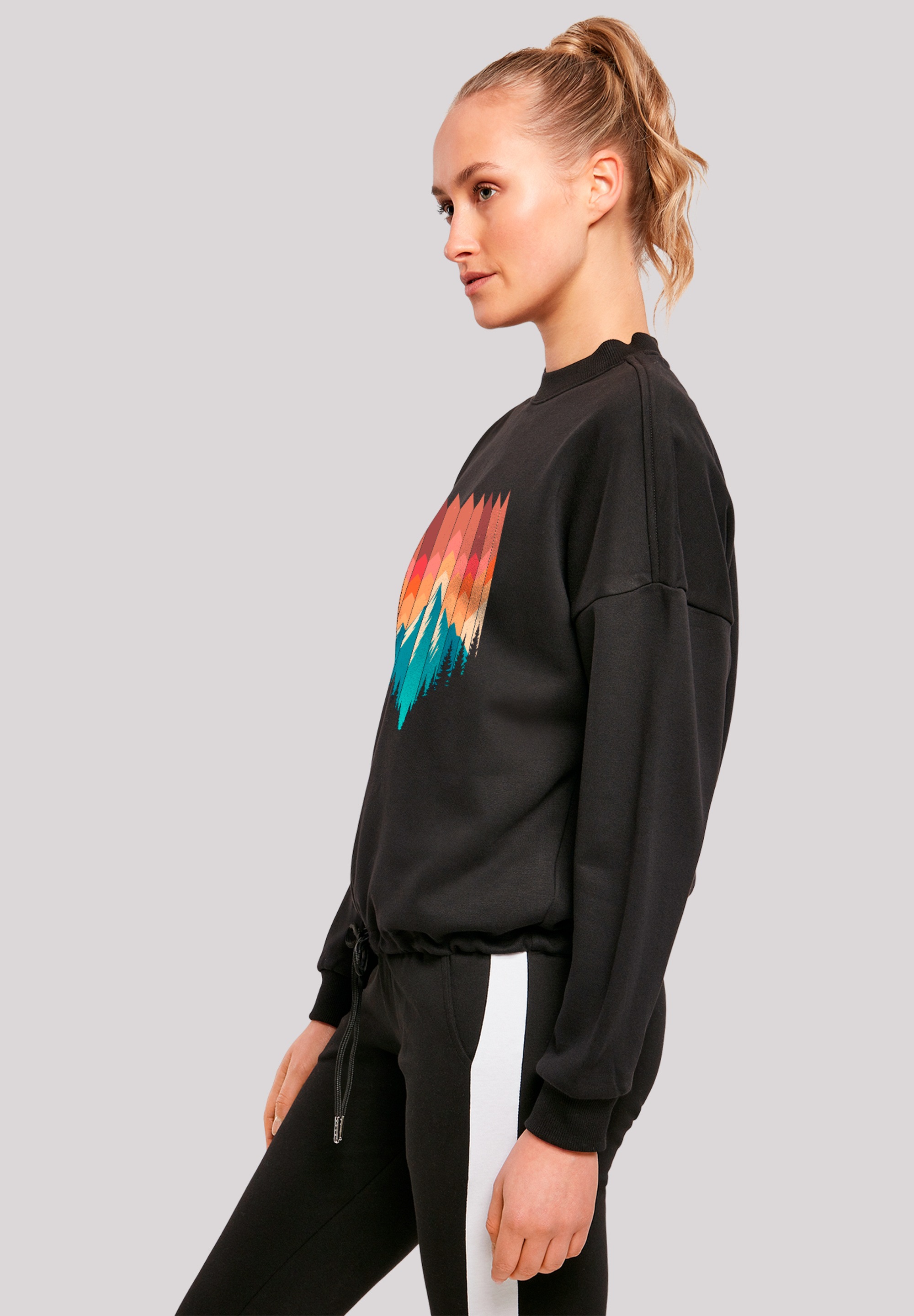 F4NT4STIC Sweatshirt »Berg Sonnenuntergang Geometrisch«, Premium Qualität