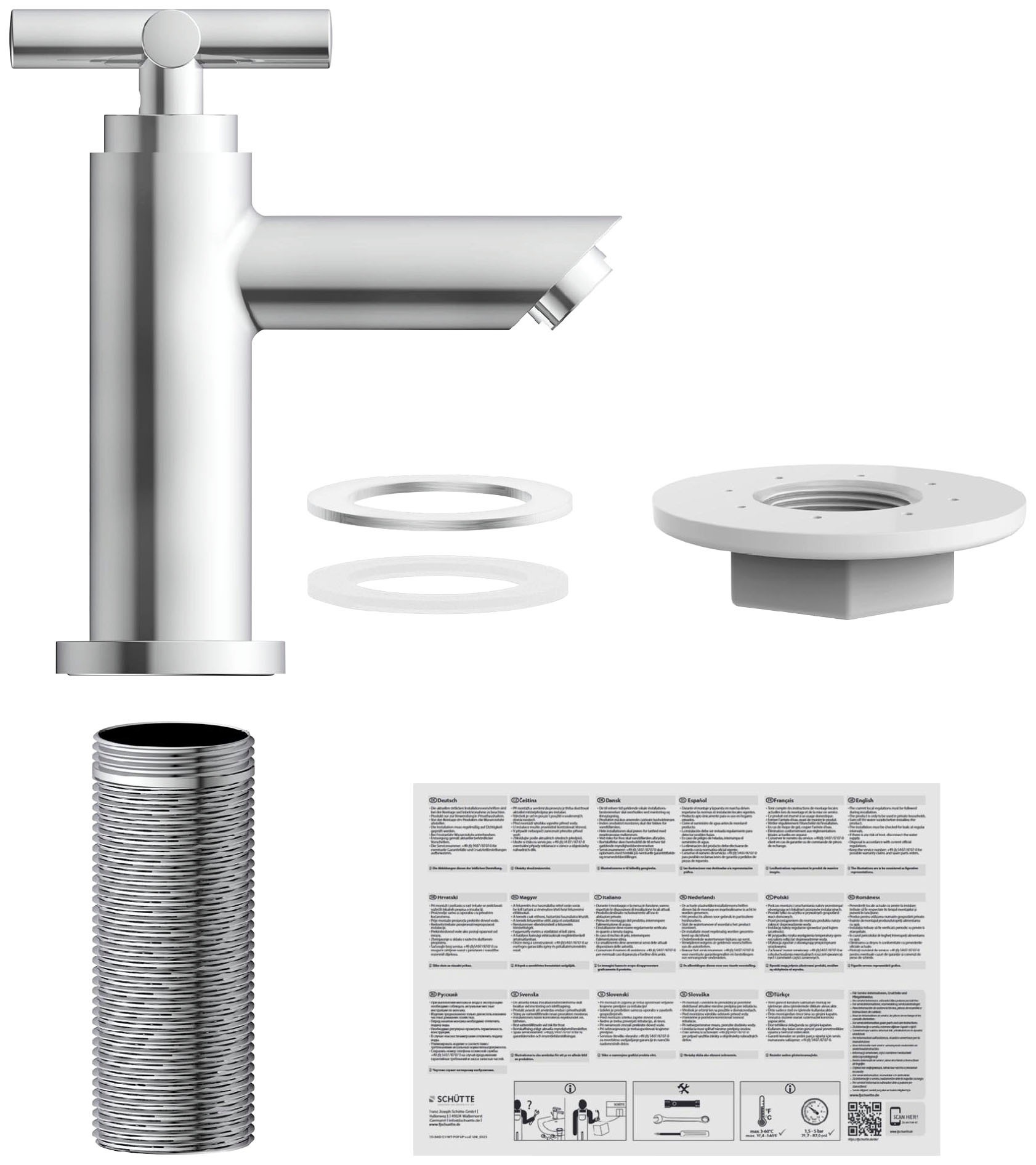 Schütte Waschtischarmatur "Matao" Kaltwasser, Chrom günstig online kaufen