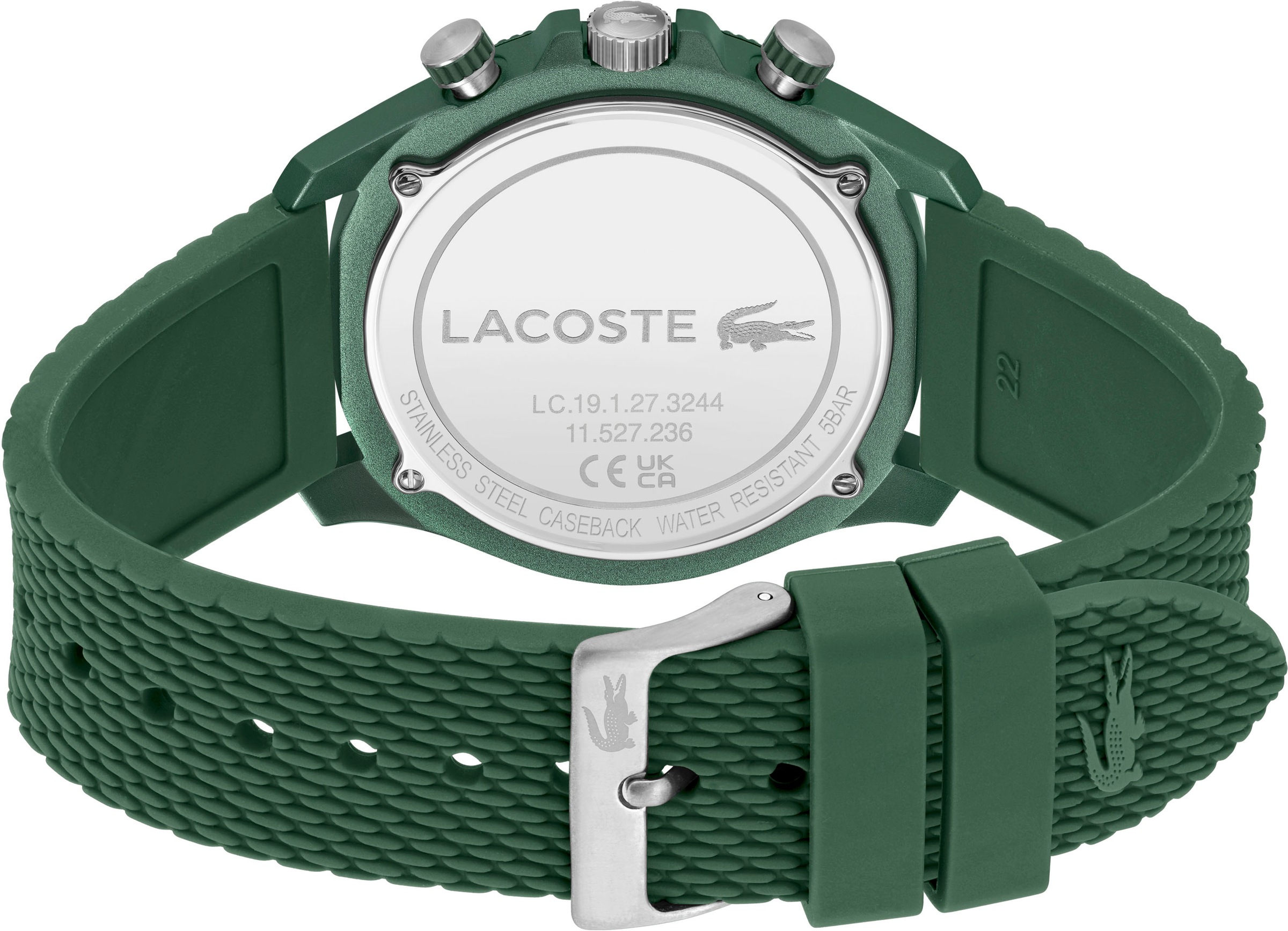 Lacoste Chronograph »NEO HERITAGE«, Quarzuhr, Armbanduhr, Herrenuhr, Stoppfunktion, Silikonarmband