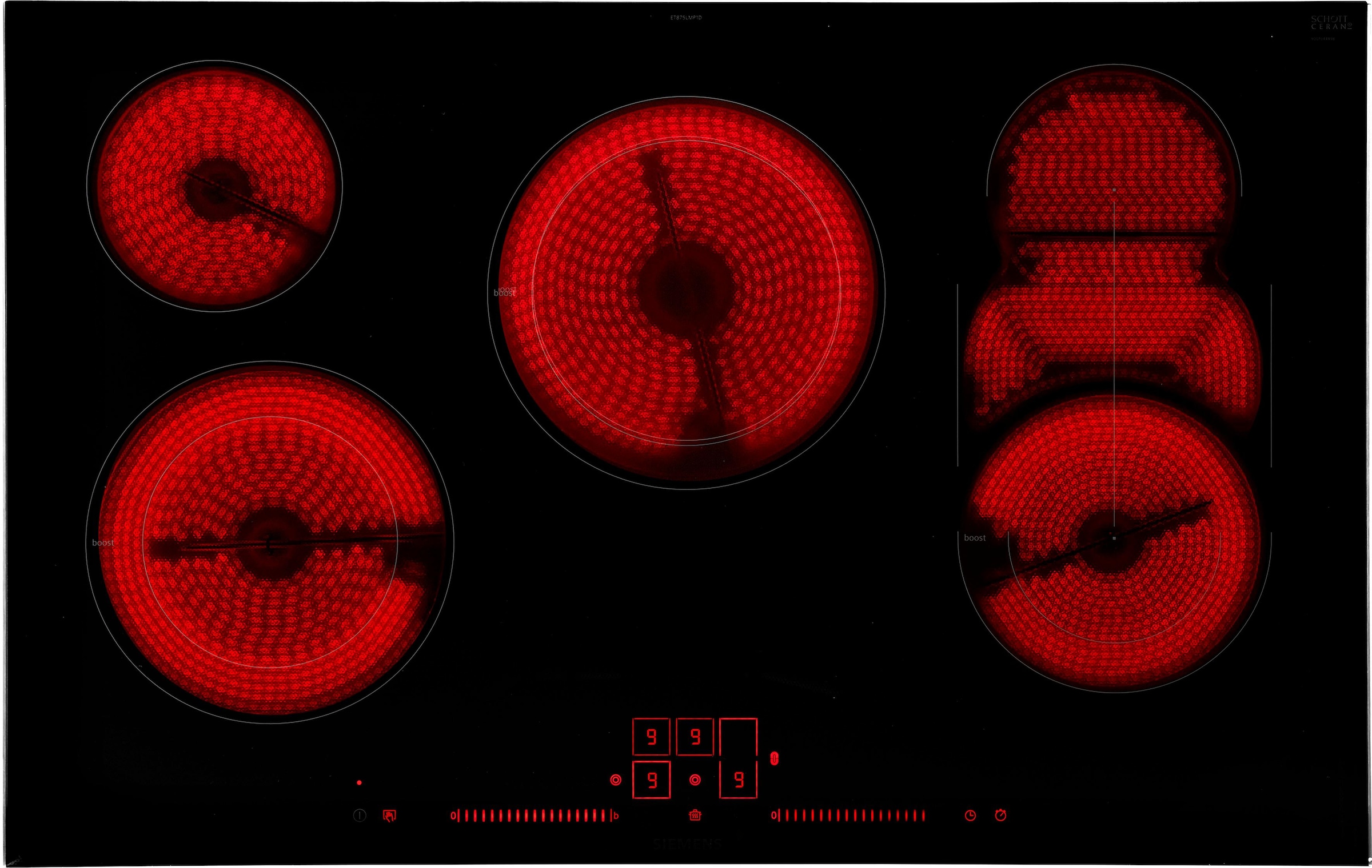 SIEMENS Elektro-Kochfeld "ET875LMP1D" 20 % mehr Leistung beim Aufheizen dan günstig online kaufen