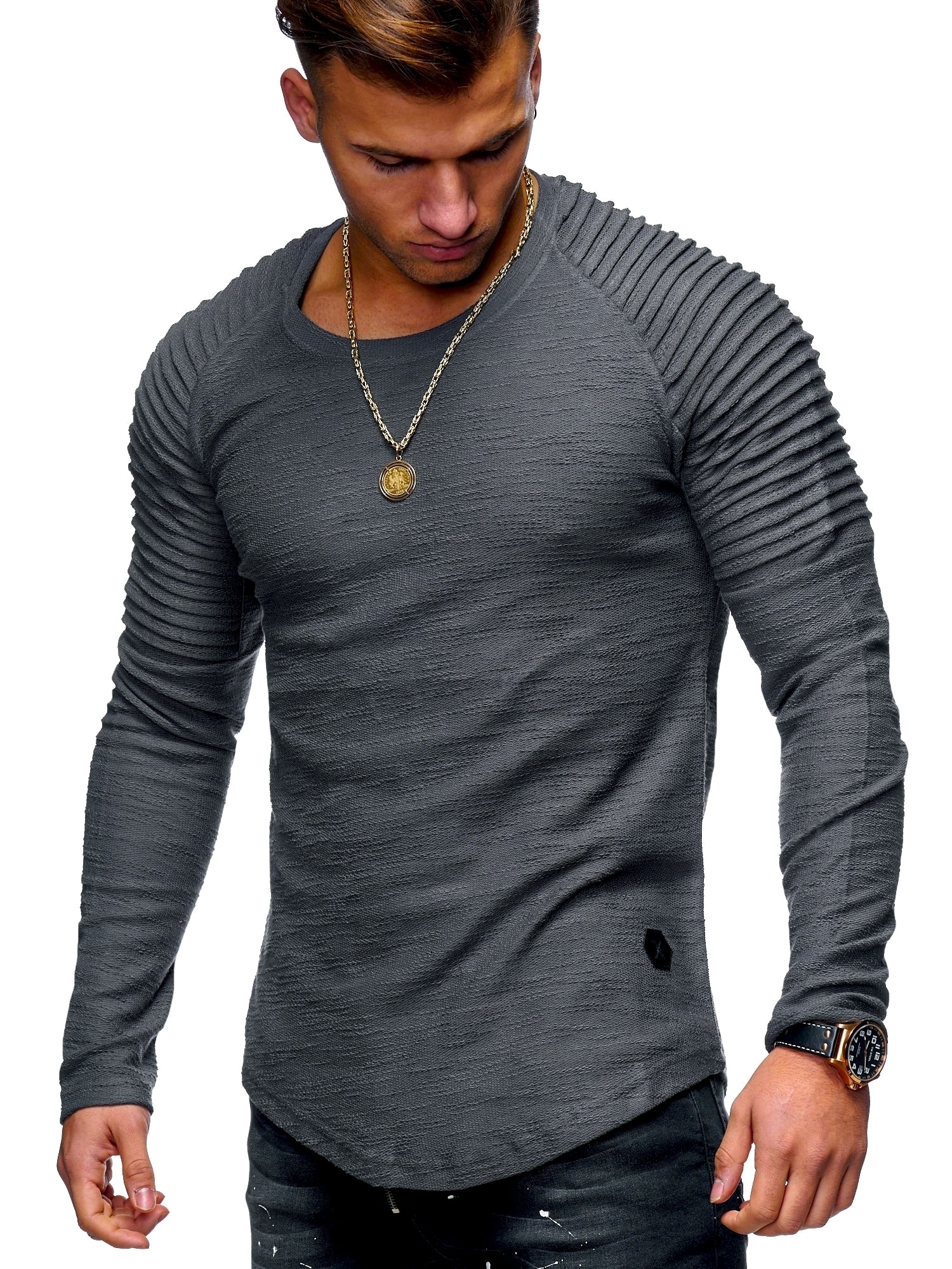 behype Sweatshirt "LUSIEN", mit angesagter Biker-Steppung günstig online kaufen
