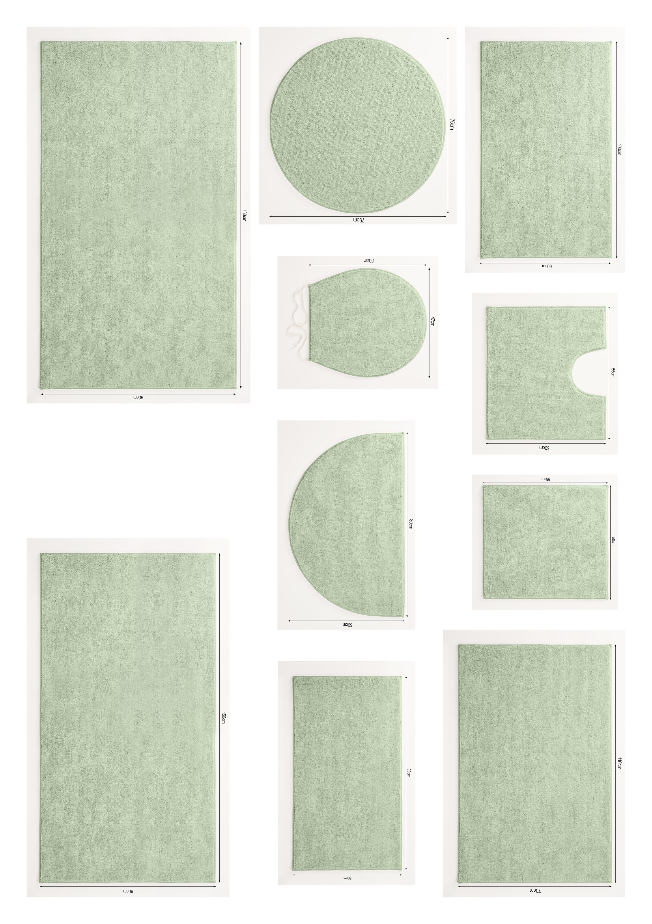 my home Badematte »Vanessa, Badvorleger, Badezimmer Teppich«, rutschhemmend beschichtet, schnell trocknend-fußbodenheizungsgeeignet-strapazierfähig, Badteppich, weiche Haptik, unifarben