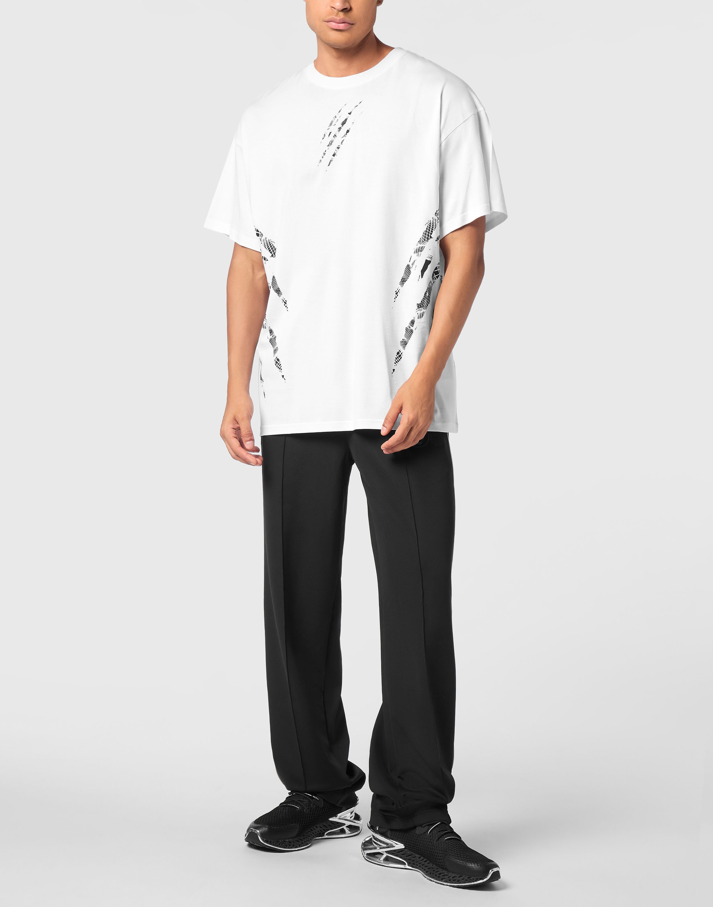 PLEIN SPORT T-Shirt »Cotton Round Neck T-Shirt Body Lines«