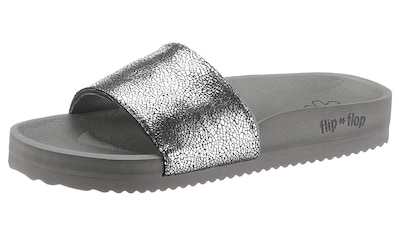 Flip Flop Pantolette »pool metallic cracked«, mit Metallic Crush Effekt kaufen