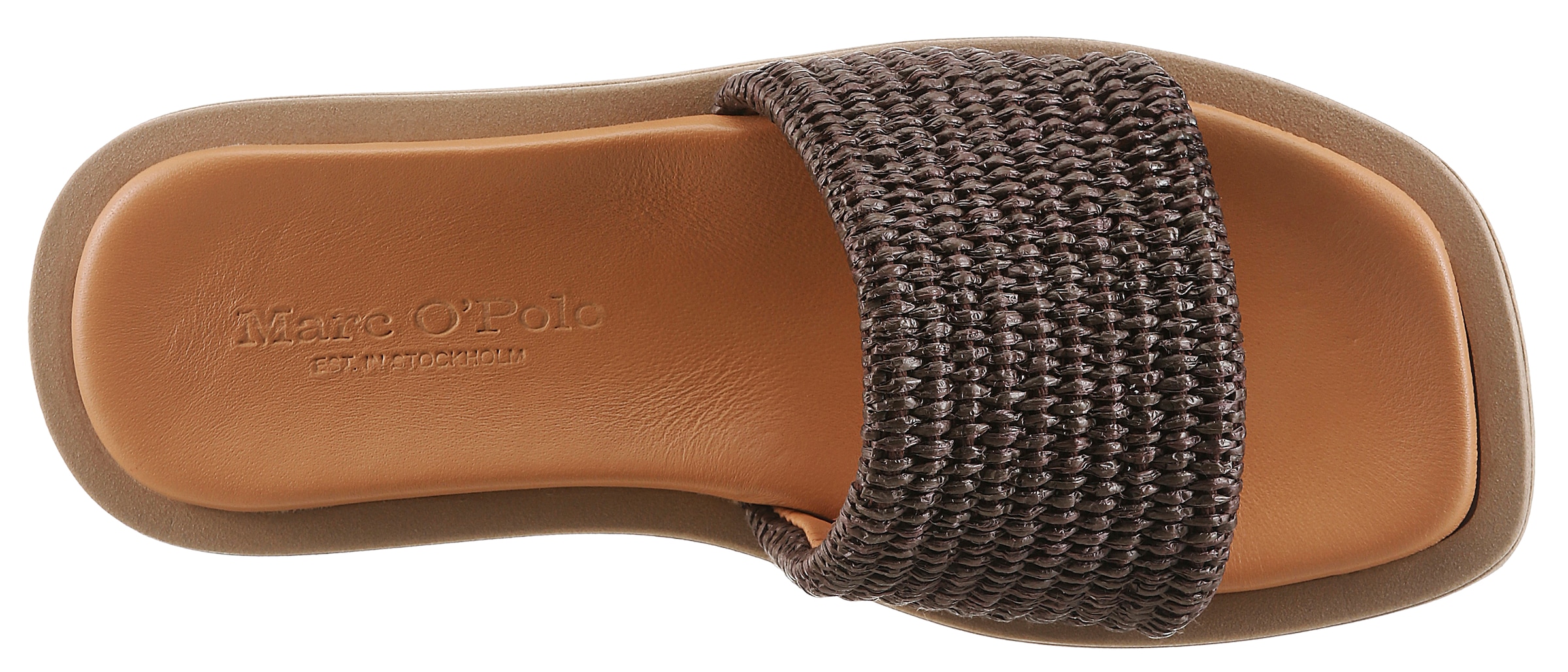 Marc O'Polo Pantolette »Agda«  Sommerschuh, Strandschuh, Urlaubsschuh, in Karreeform