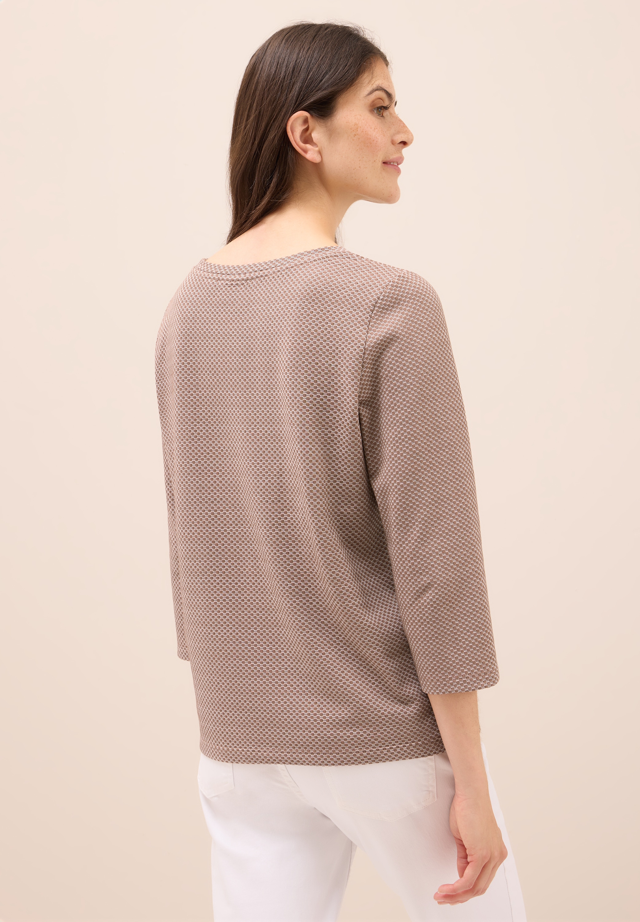Cecil 3/4-Arm-Shirt, mit Materialmix
