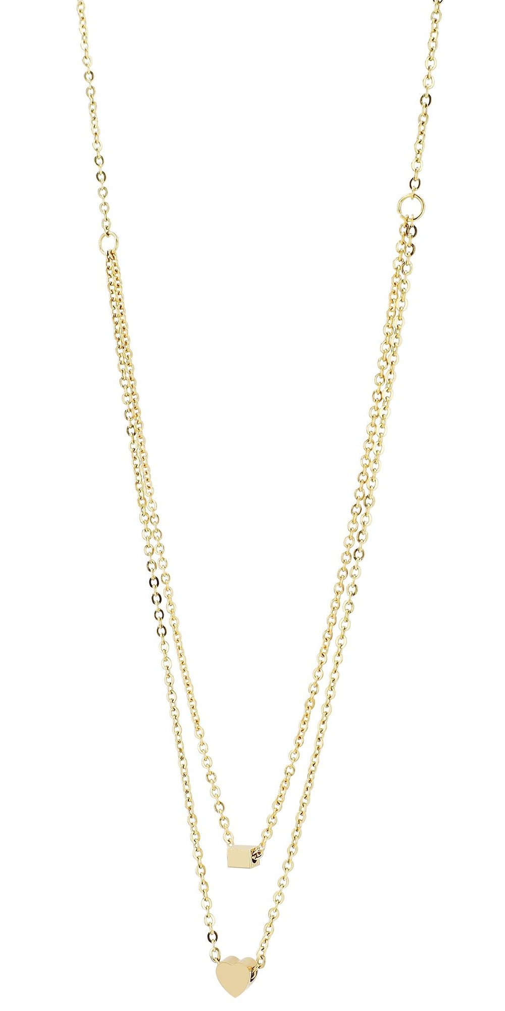 Kette ohne Anhänger ADELIA´S "Damen Halskette aus Edelstahl 45+5", gold, Halsketten, Damen, 50cm, Edelstahl, Eine schöne Geschenkidee für jeden Anlass 2