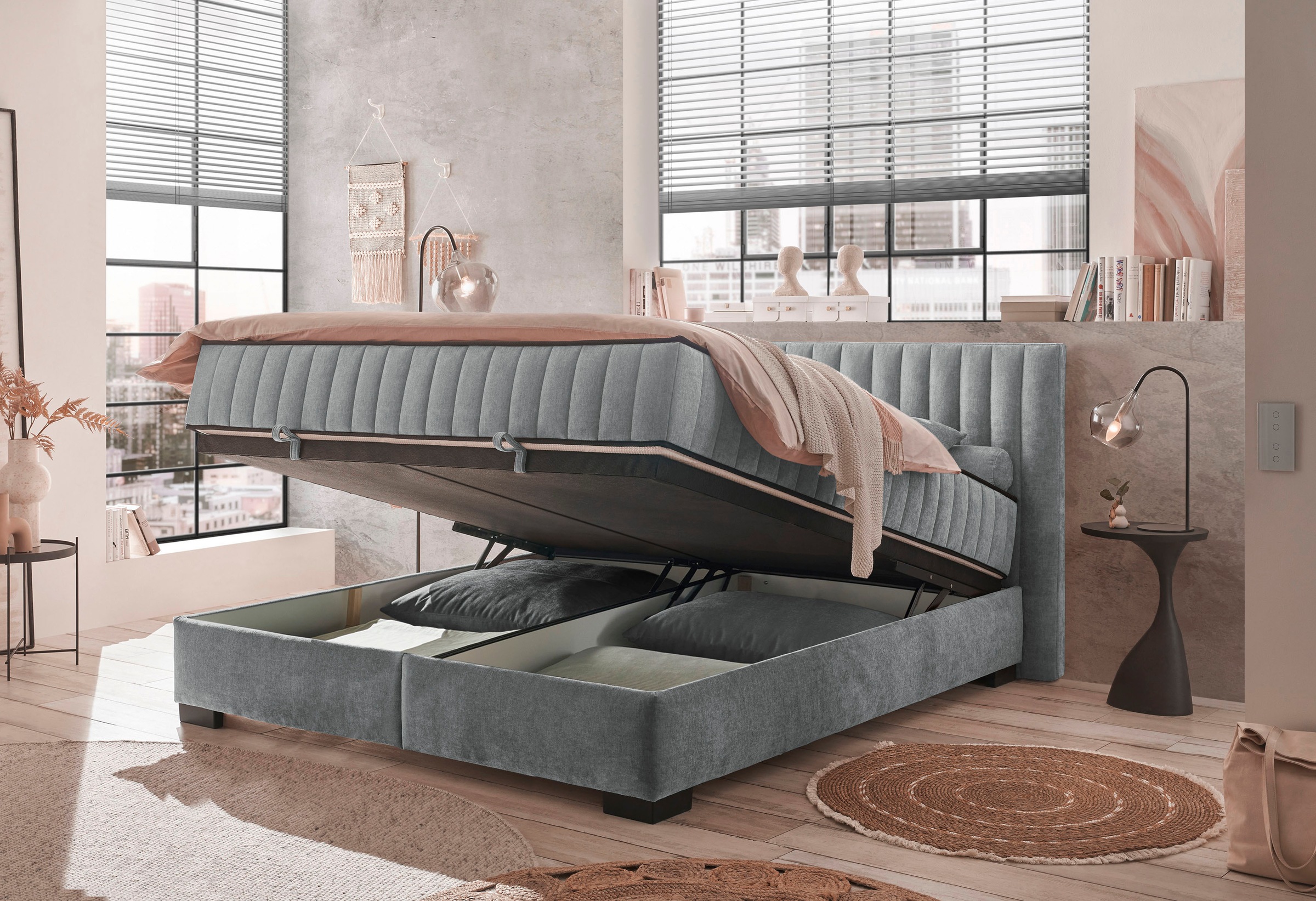 ED EXCITING DESIGN Boxbett »Nagol«, mit Bettkasten, mit Wendematratze, erhältlich in verschiedenen Breiten