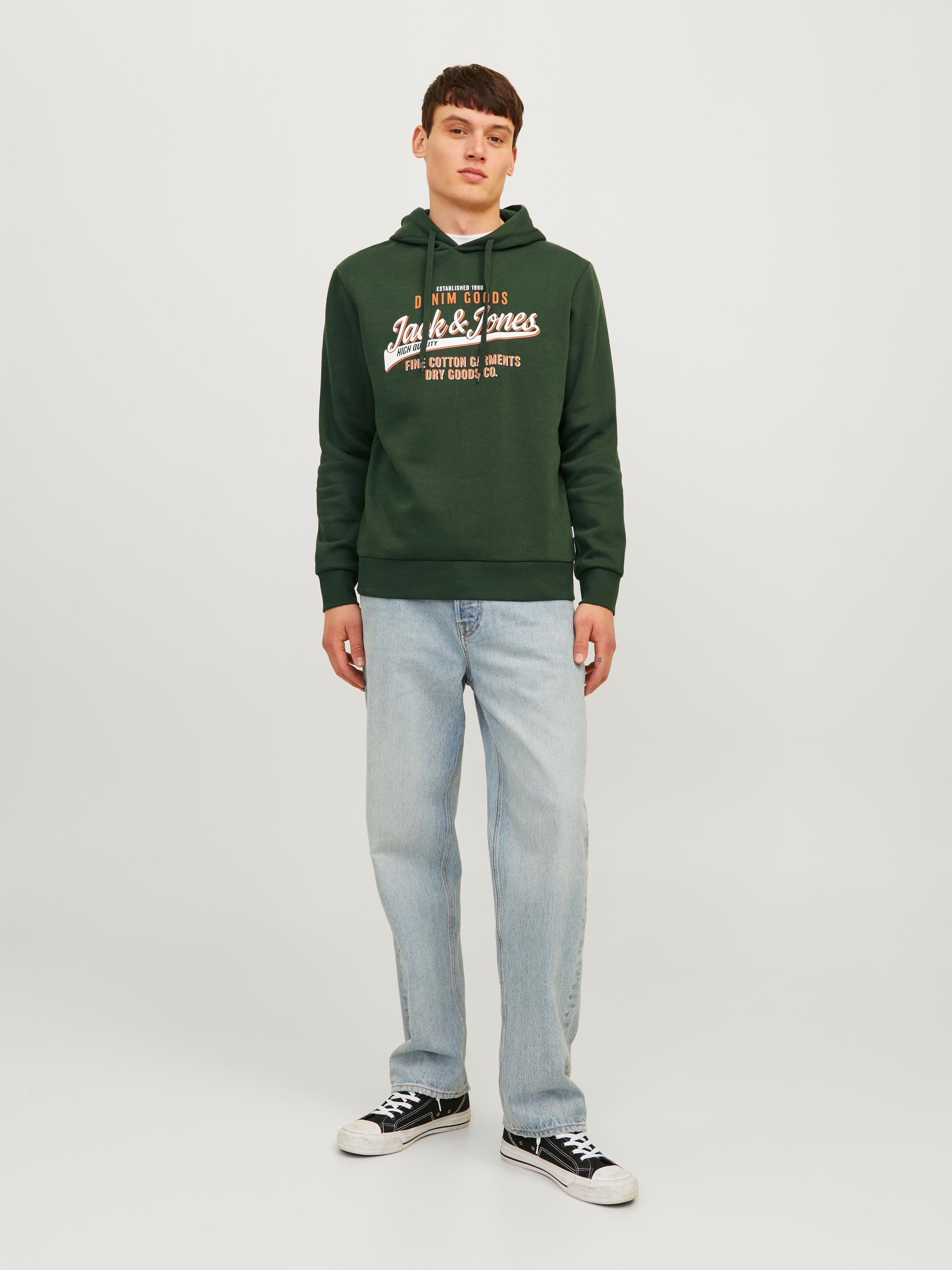 Jack & Jones Kapuzensweatshirt »JJELOGO SWEAT HOOD 2 COL 24/25 NOOS«, mit Logo Print