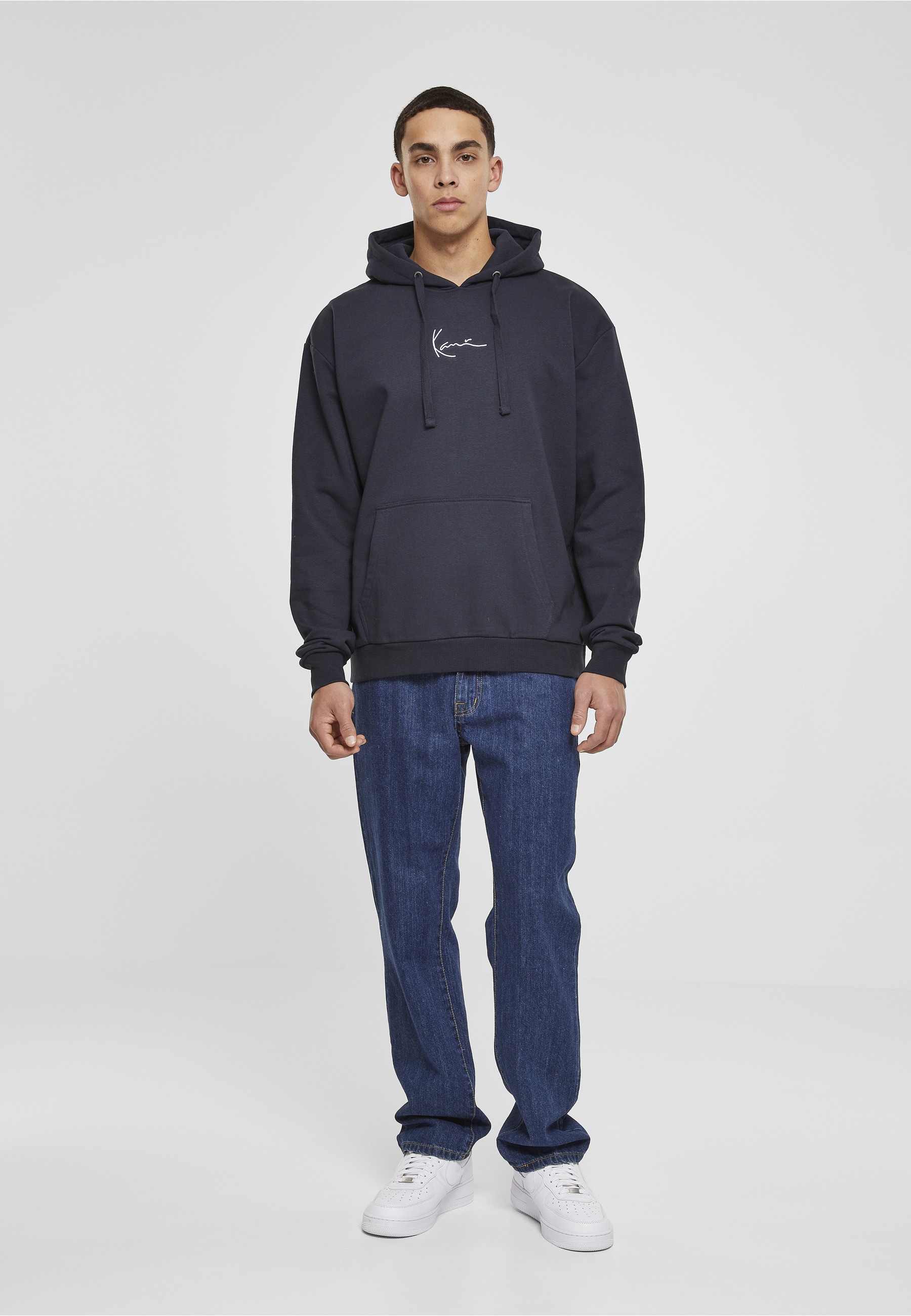 Karl Kani Rundhalspullover »Karl Kani Herren Small Signature Hoodie navy« 1 Stk.