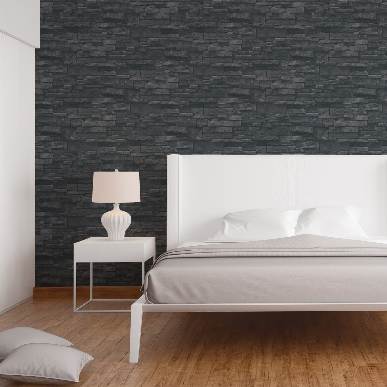 A.S. Création Vliestapete »Terra Steintapete«, matt-gemustert-neutral, Steinoptik Steinwand Naturstein-Tapete 3D-optik Tapeten Wohnzimmer