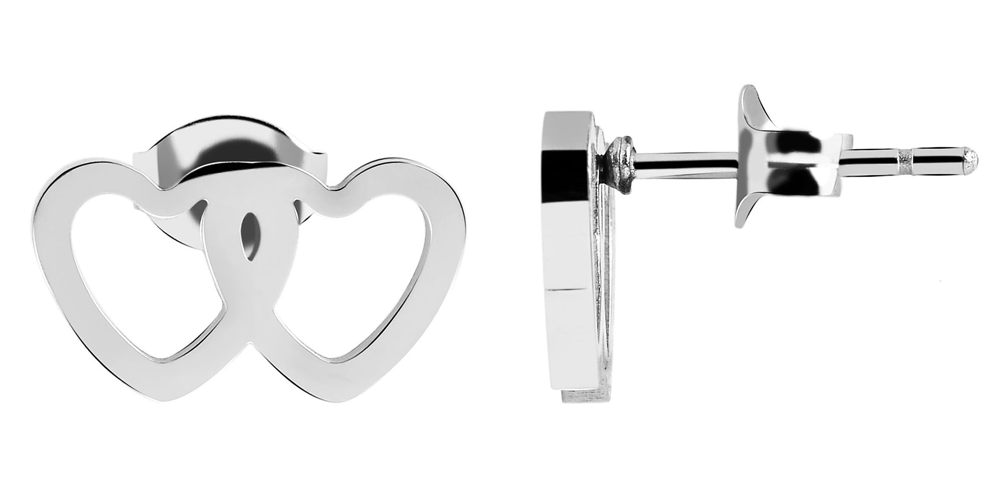 Adelia´s Paar Ohrhänger "Damen Ohrringe – Ohrstecker Herz aus Edelstahl" Zu günstig online kaufen