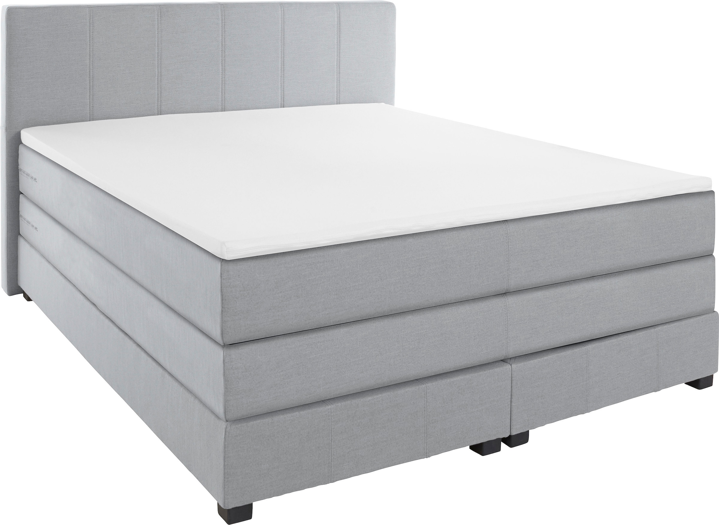 OTTO products Boxspringbett »Peetu«, Taschenfederkern-Matratze, in 4 Breiten und 4 Farben, incl. Topper