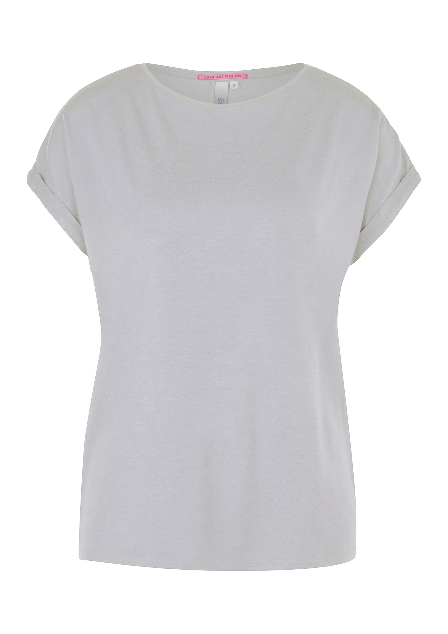QS Kurzarmshirt, mit Ärmelaufschlag