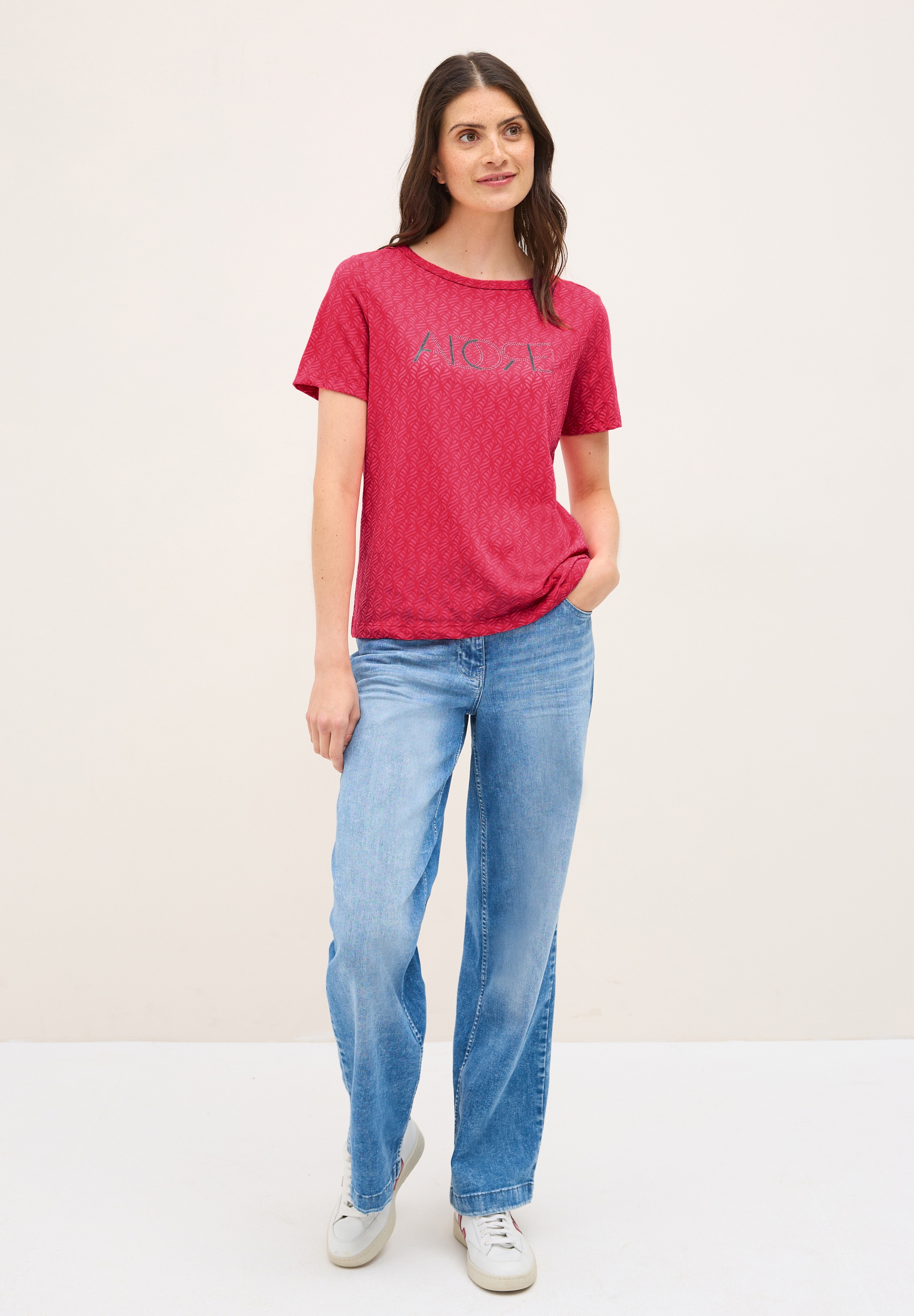 Cecil T-Shirt, mit Burnout-Optik