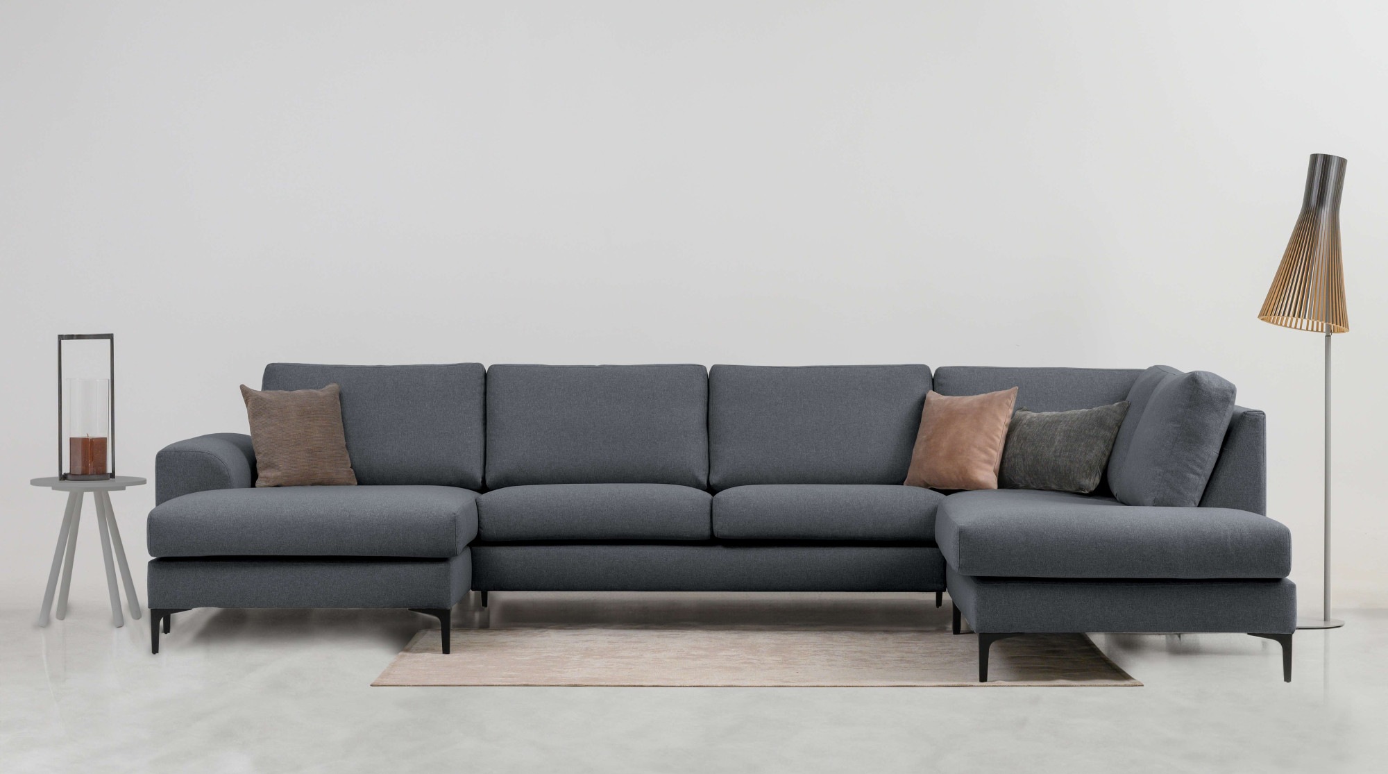 OTTO home Wohnlandschaft "Henry, U-Form, Breite 363 cm" mit Metallbeinen, W günstig online kaufen