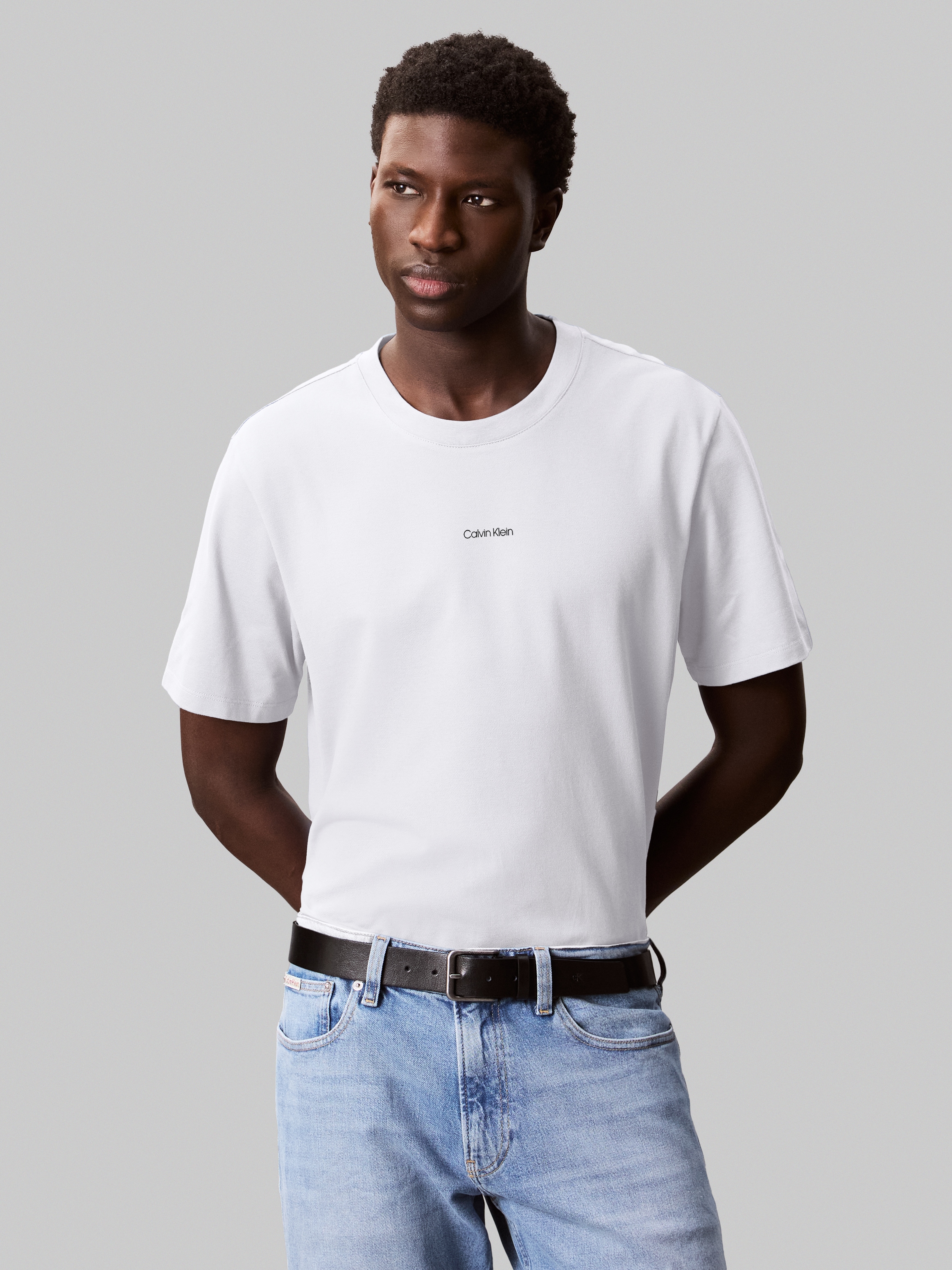 Calvin Klein T-Shirt "SS STRETCH PIQUE NANO EASY TEE", Mit Rundhalsausschni günstig online kaufen