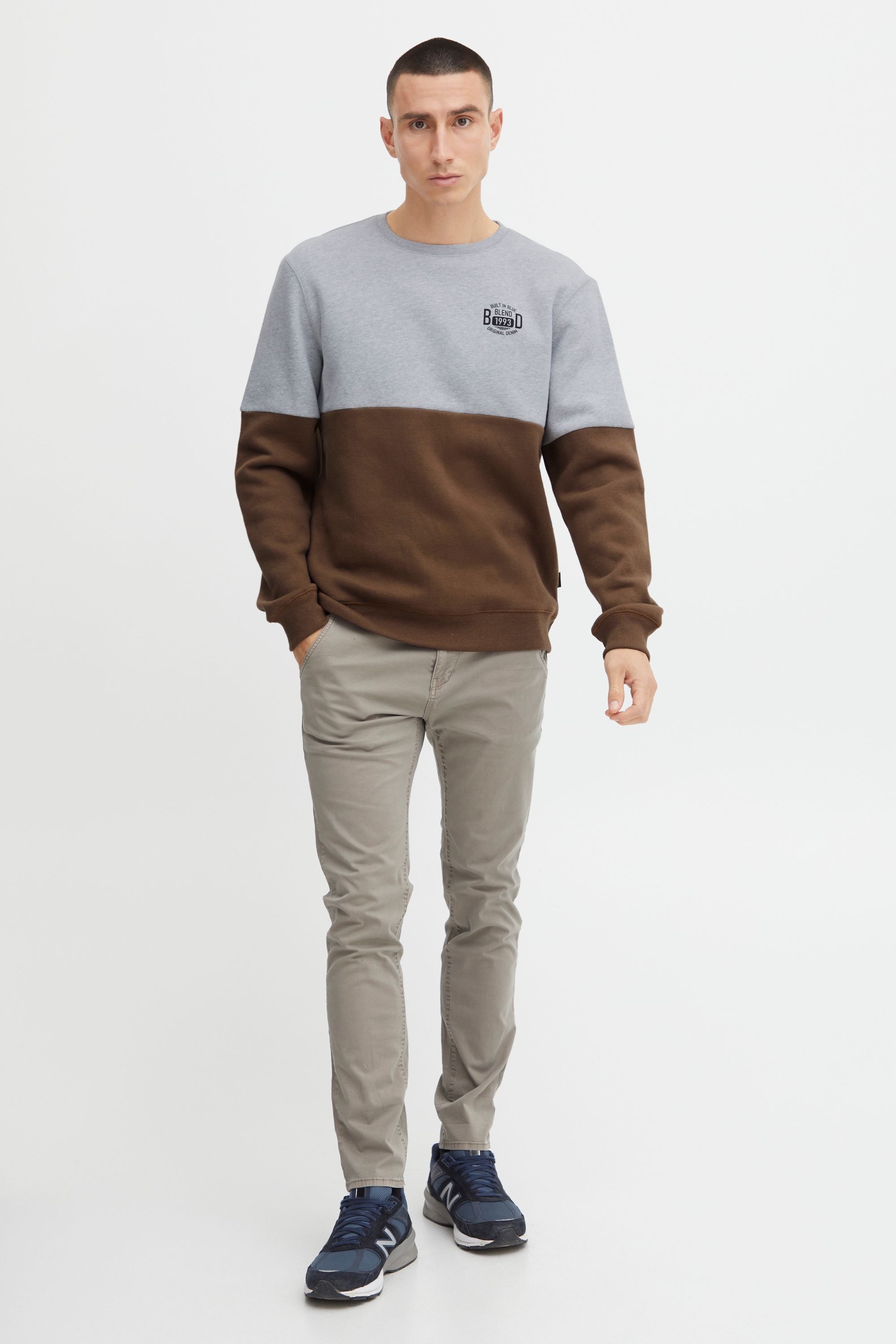 Thumbnail - Blend Longpullover "BHSweatshirt" Klassisches Sweatshirt mit Rundhalsausschnitt