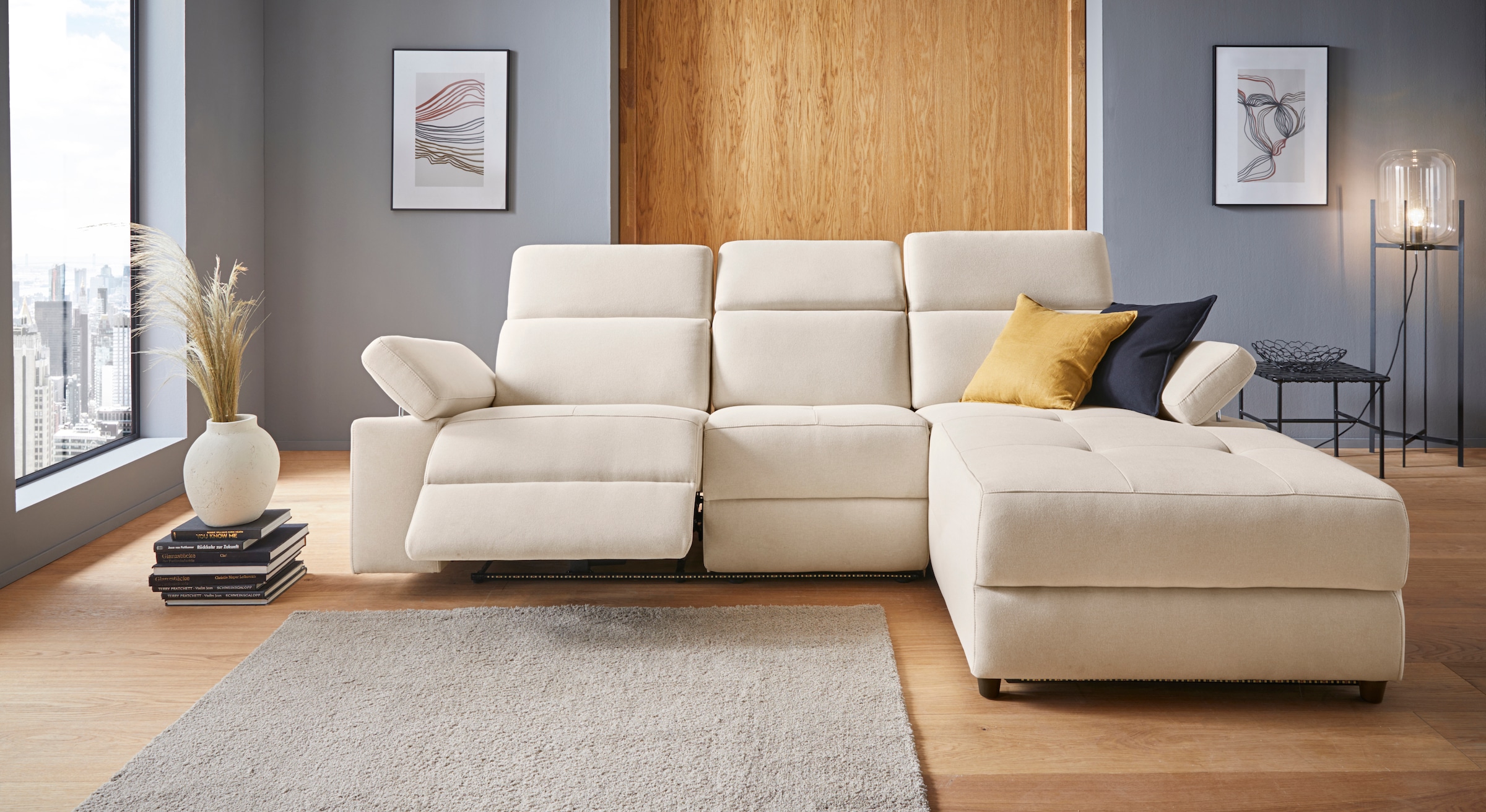 Places of Style Ecksofa "Kilado, L-Form,", mit Relaxfunktion, verstellbarer günstig online kaufen
