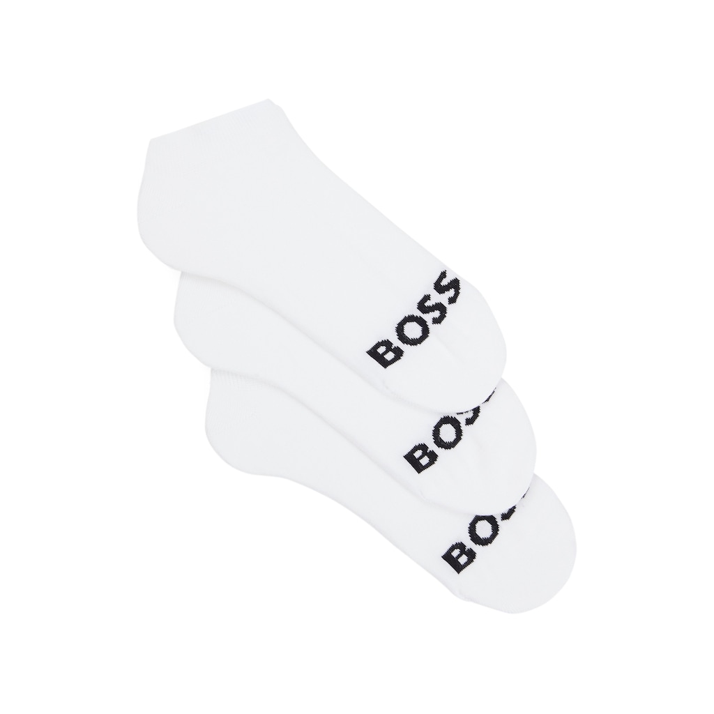 BOSS Sneakersocken »3P AS Logo CC W«, (Packung, 3er), mit BOSS Logoschriftzug