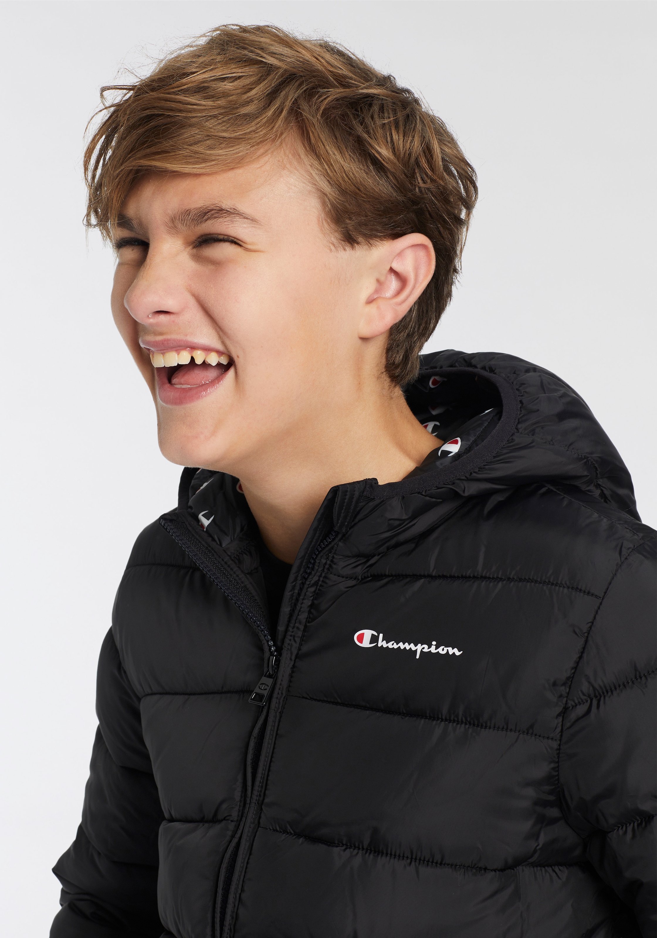 Champion Steppjacke, mit Kapuze, Für Kinder