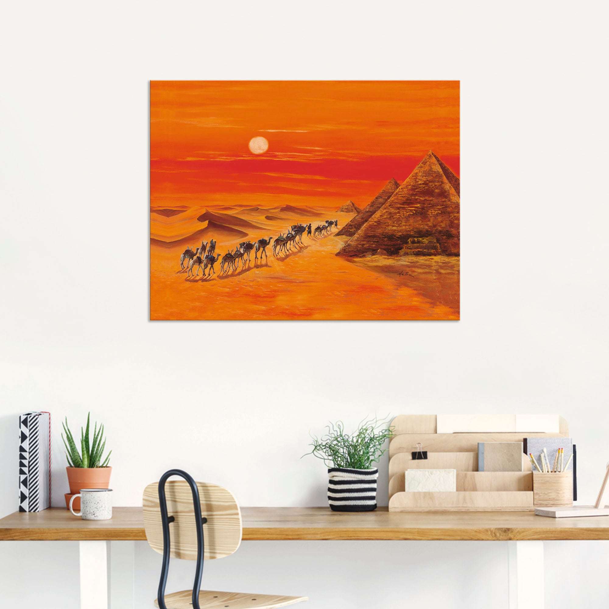 Artland Alu-Dibond-Druck »Karawane II« Afrika 1 Stk. tlg. für Innen- und Außenbereich geeignet, Outdoorbild