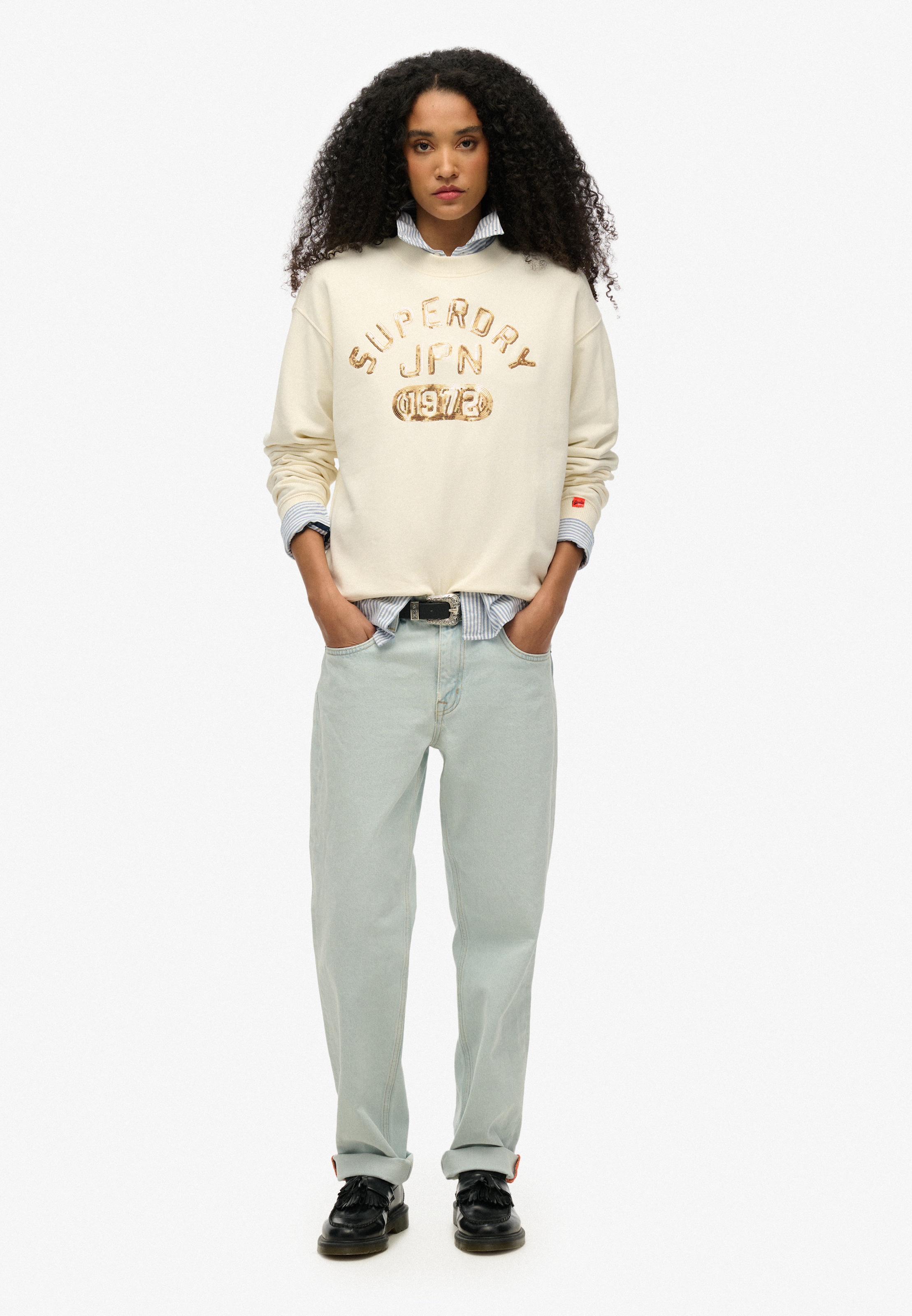 Superdry Sweatshirt »EMBELLISHED VARSITY LOOSE CREW«