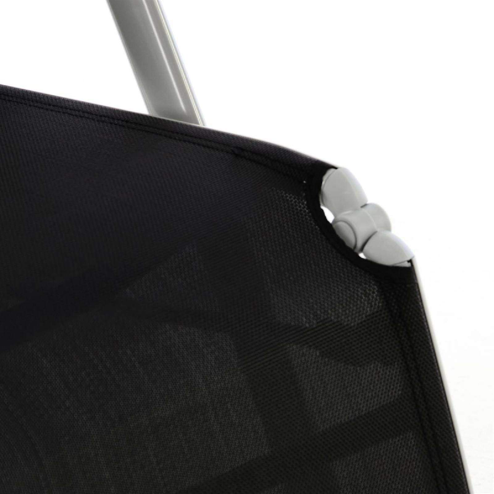 Thumbnail - VCM Gartenstuhl "Alu Klappstuhl mit Fußstütze Schwarz" ()