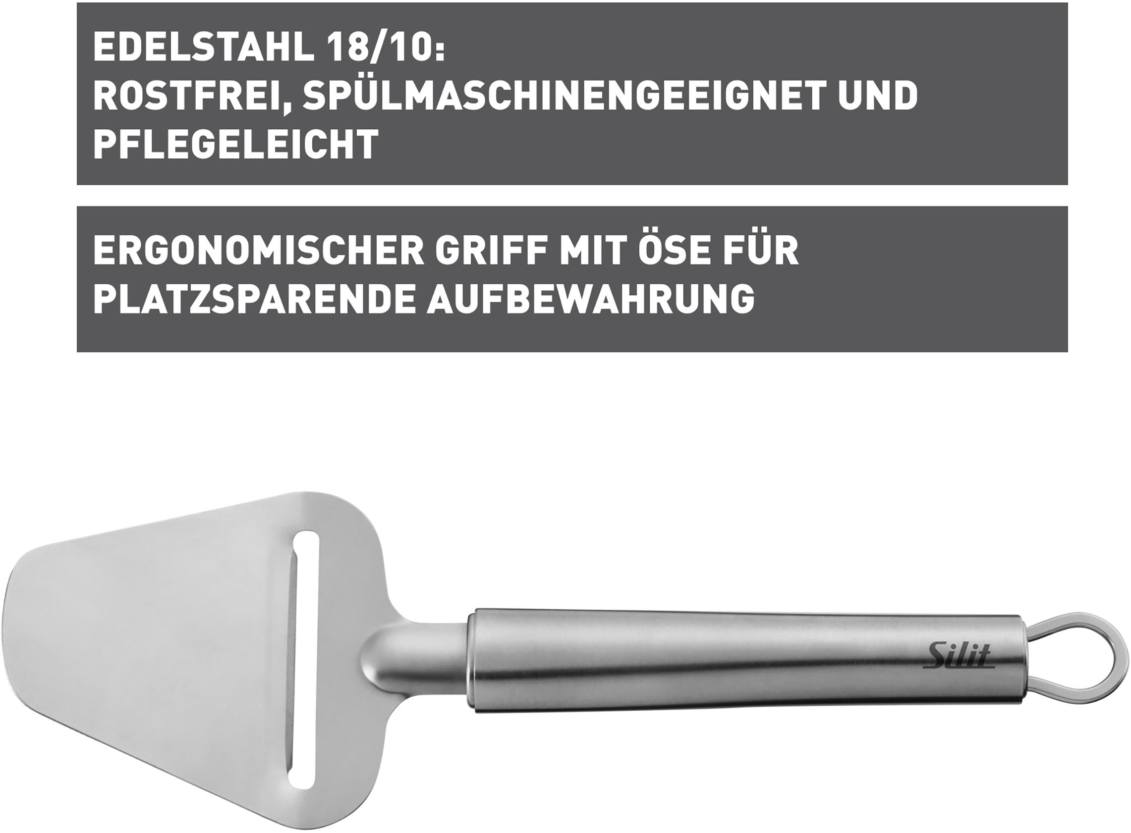 Silit Käsehobel »Classic Line«, (1 St.), für Weich- und Hartkäse, Aufhängeöse