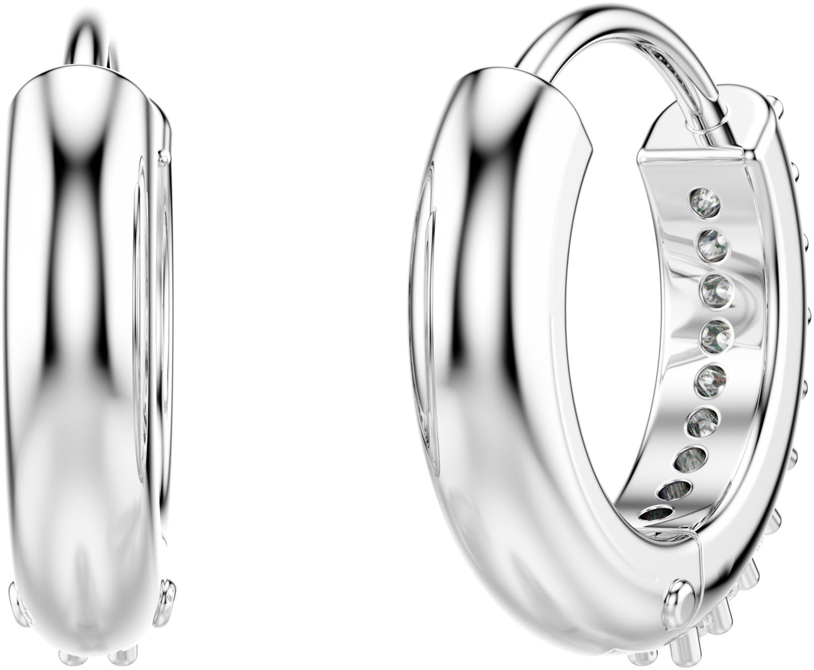 Paar Creolen SWAROVSKI "ERROR:N/A" Gr. S, silber (metallfarben, kristallweiß, kristallweiß), Ohrringe, Damen, S, Metall, mit Swarovski Zirkonia (synth.) 6
