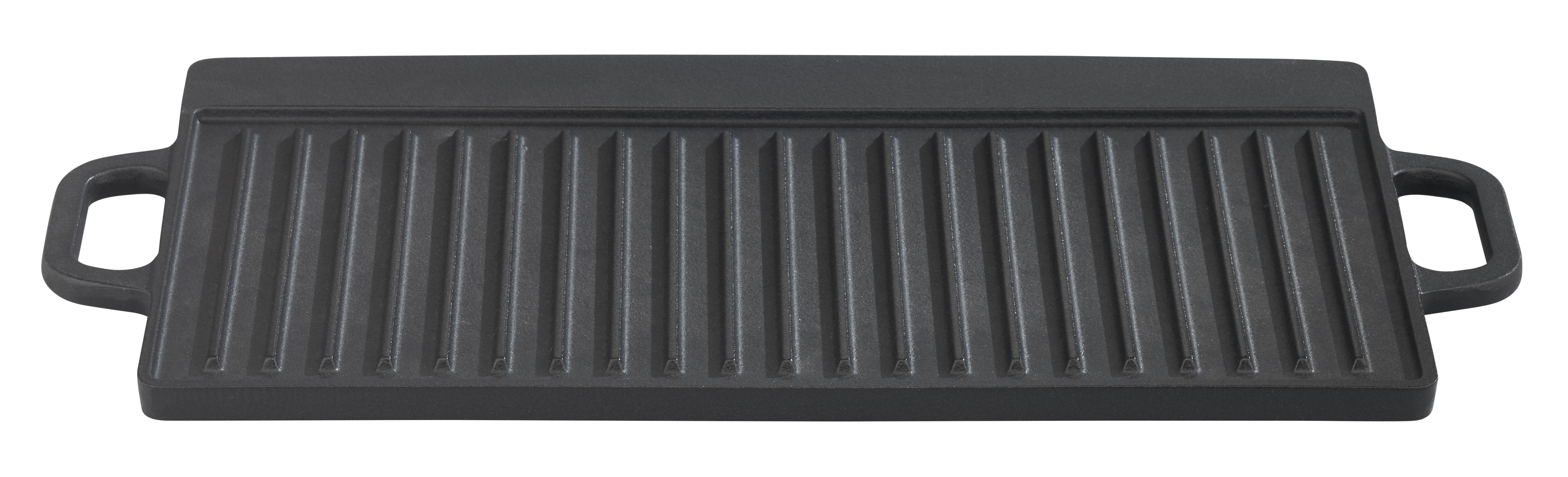 GSW Grillplatte "Black Iron BBQ" Gusseisen Grillplatte zur Anwendung auf dem Grill, Feuer oder Backofen