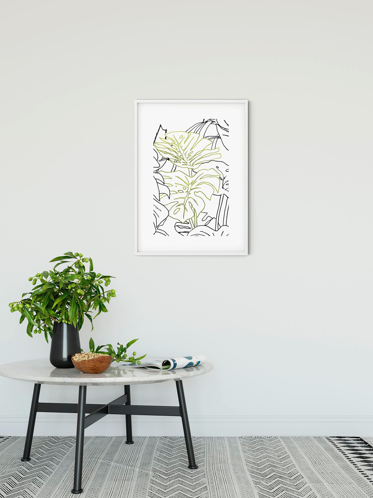 Komar Bild "Monstera Borsigiana" Natur 1 Stk. tlg. Wandbild zur Dekoration günstig online kaufen