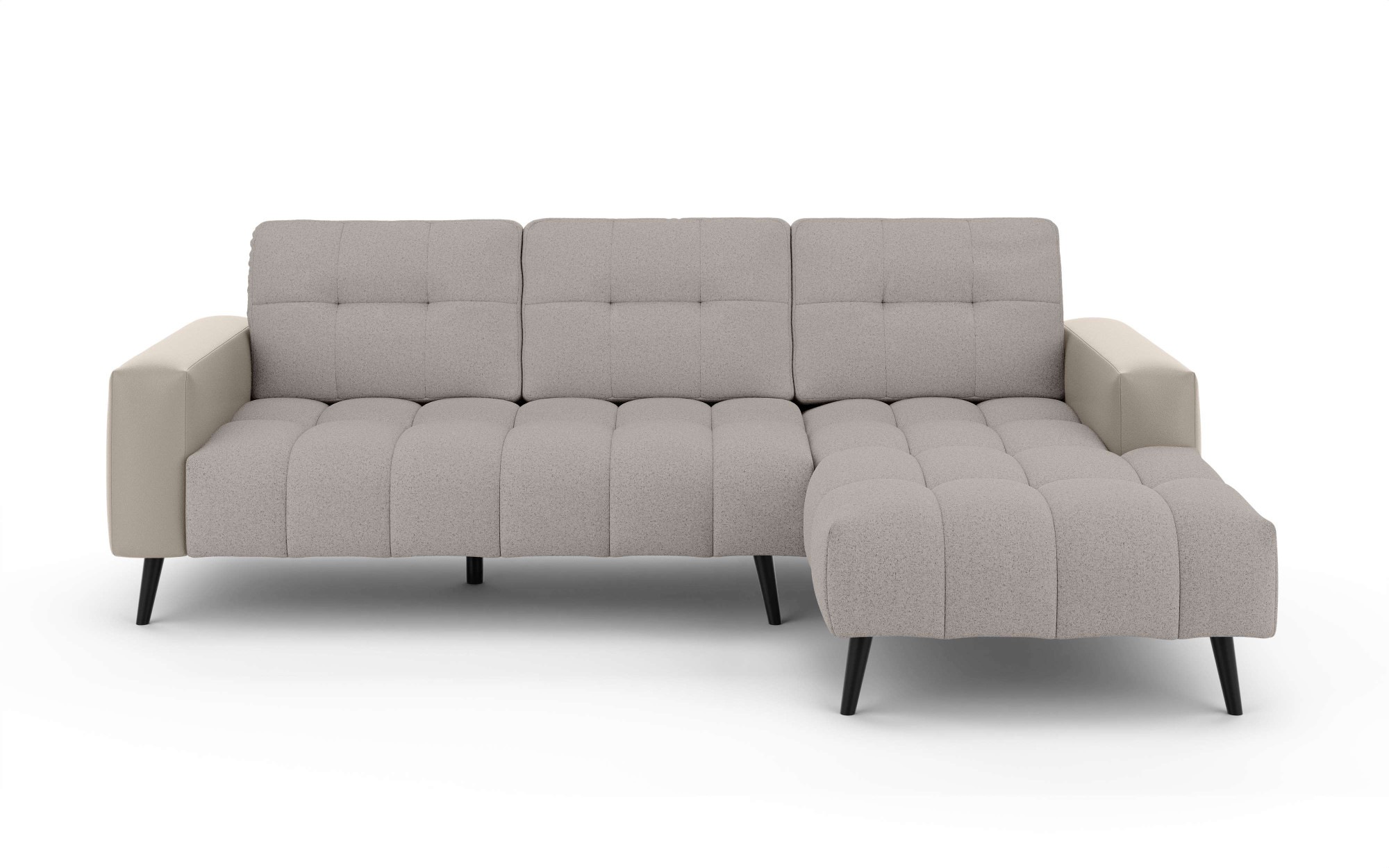 INOSIGN Ecksofa »SERINE mit Recamiere rechts/links bestellbar, Maße B/H/T 253/91/161 cm«, L-Form mit Wellenunterfederung, 3 Rückenkissen, ohne Bettfunktion