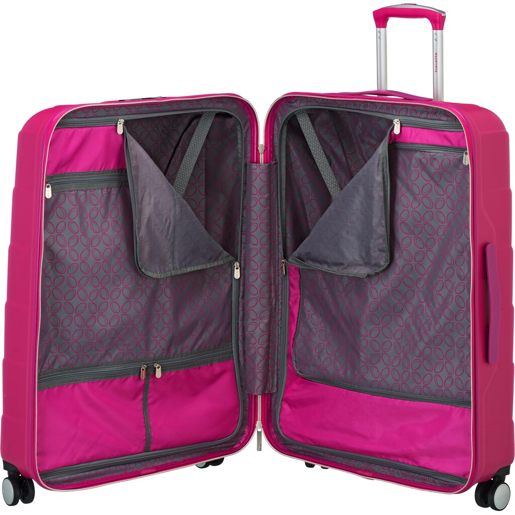 travelite Hartschalen-Trolley »Kalisto, 76 cm, pink«, 4 Rollen