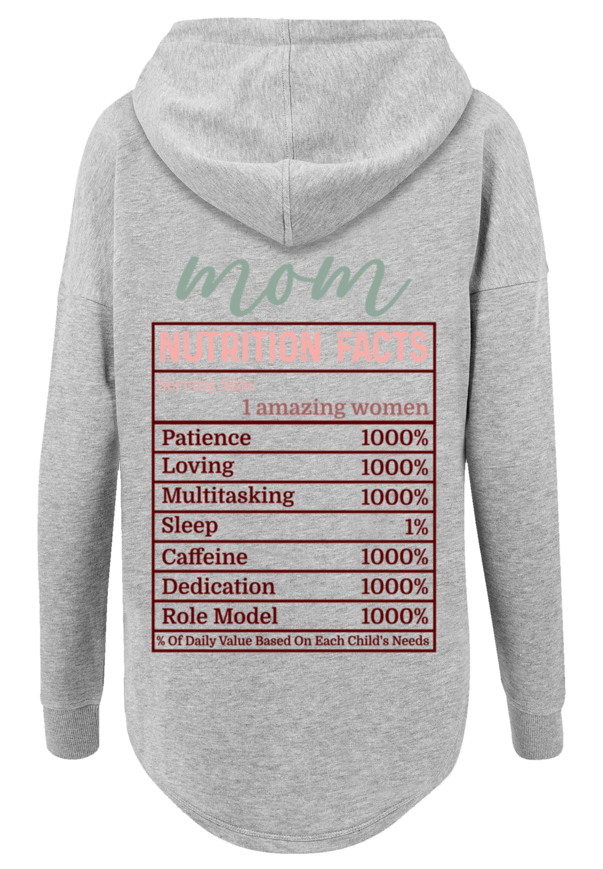 F4NT4STIC Kapuzenpullover »Mom Nutrition Facts«, Premium Qualität