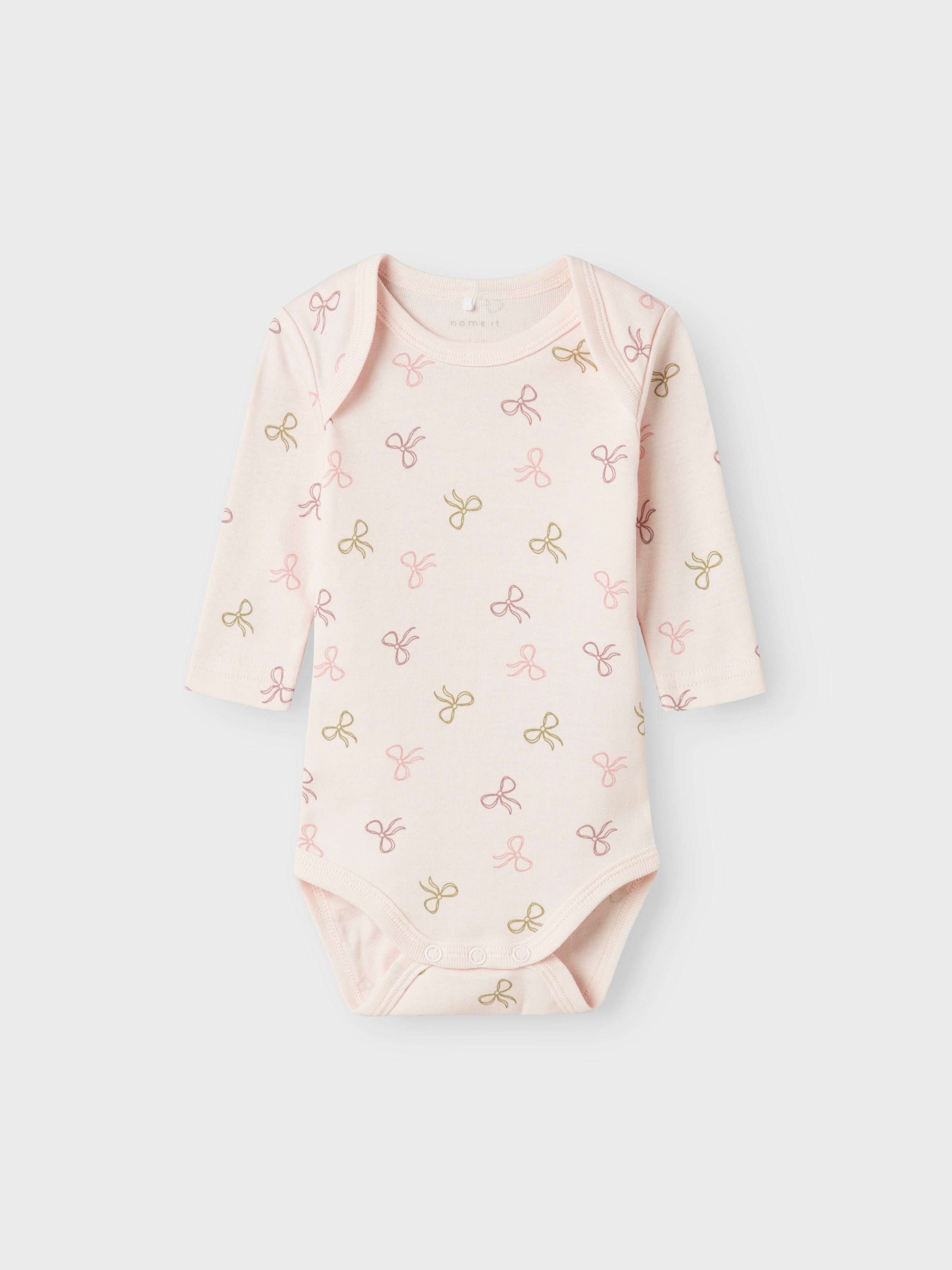 Name It Langarmbody »NBFBODY 3P LS BARELY PINK BOW NOOS«