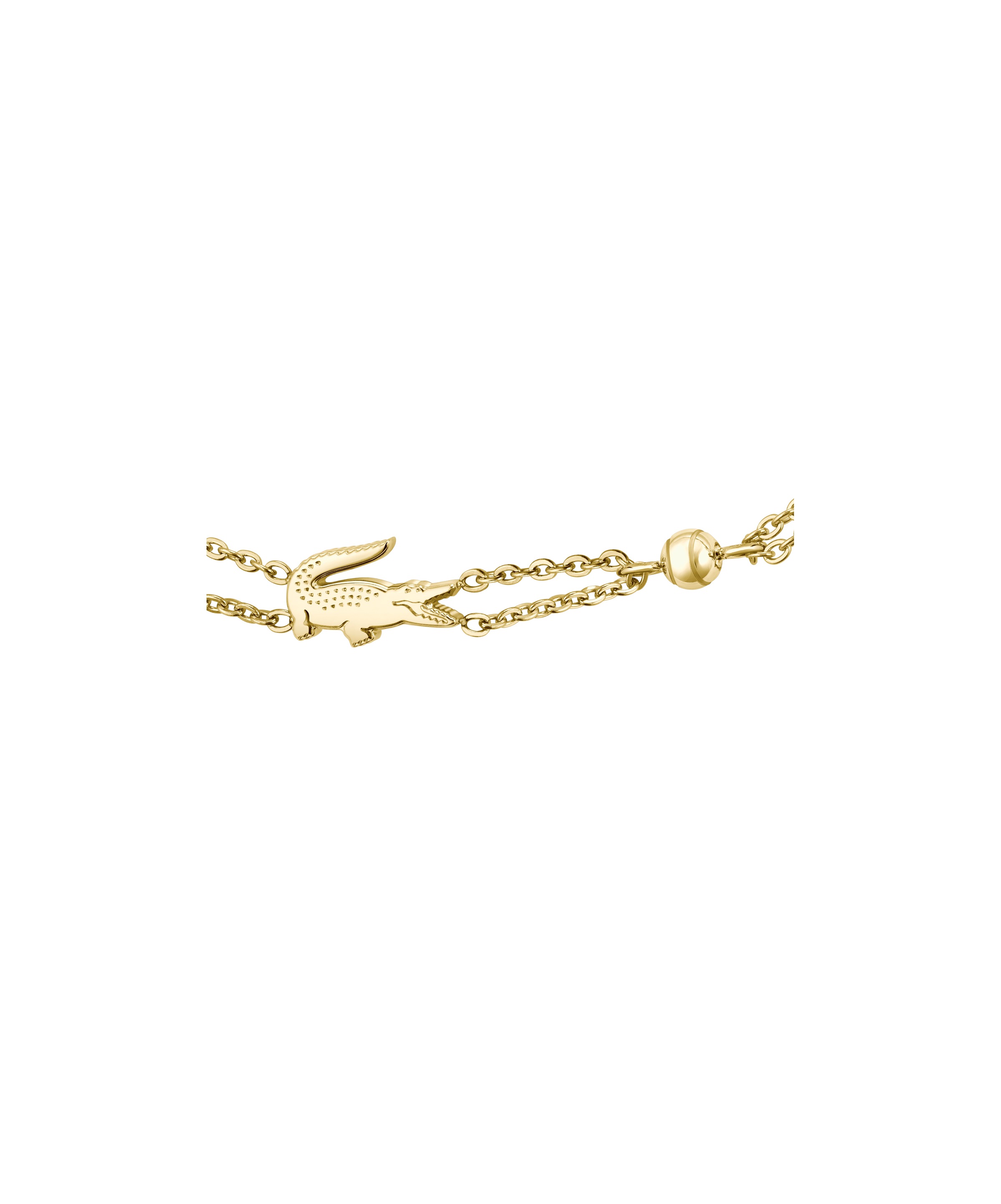 Lacoste Crocodile Armband Gelbgold 19cm 2
