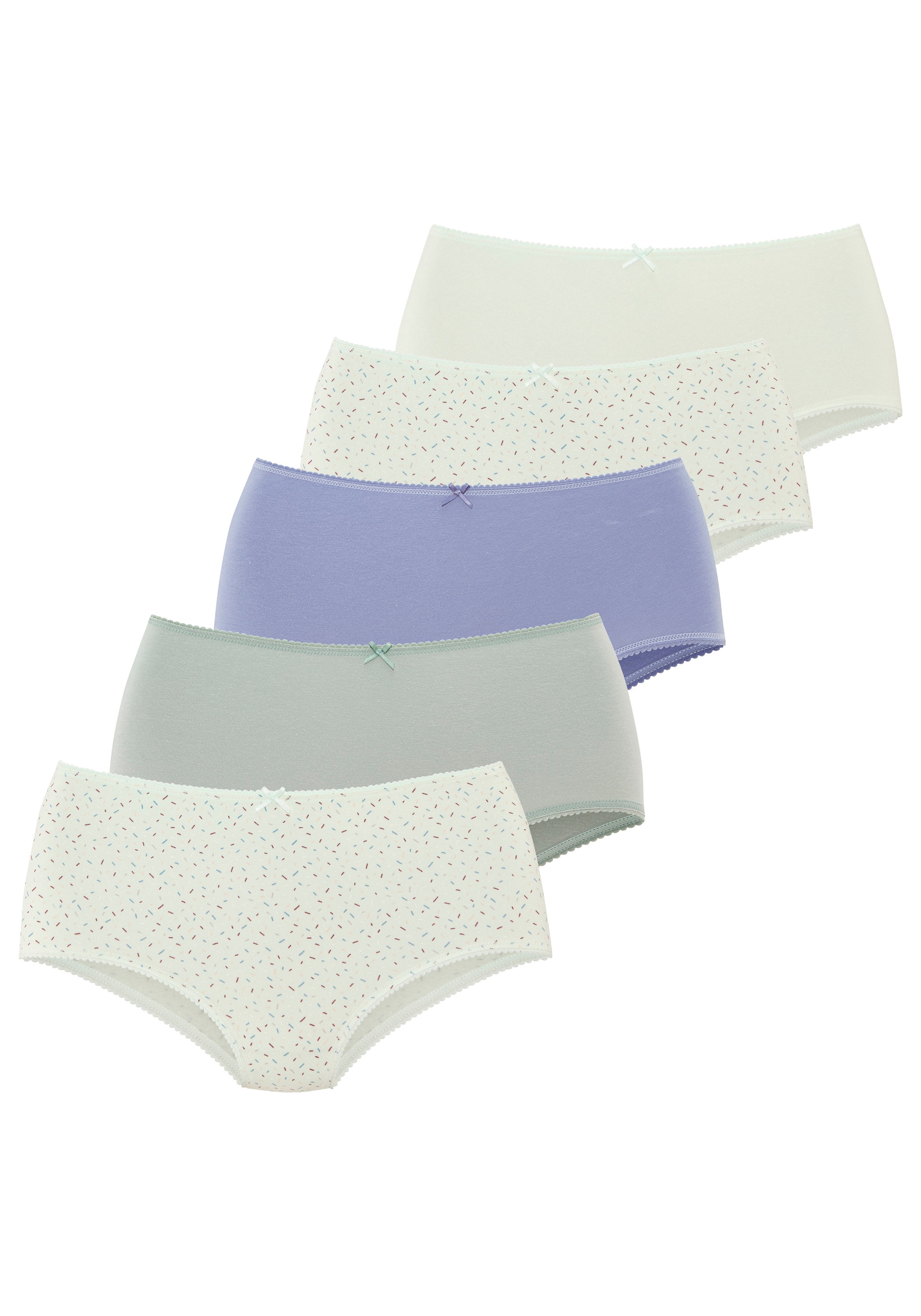 Vivance Taillenslip mit kleiner Häkelkante, elastische Baumwollmischung