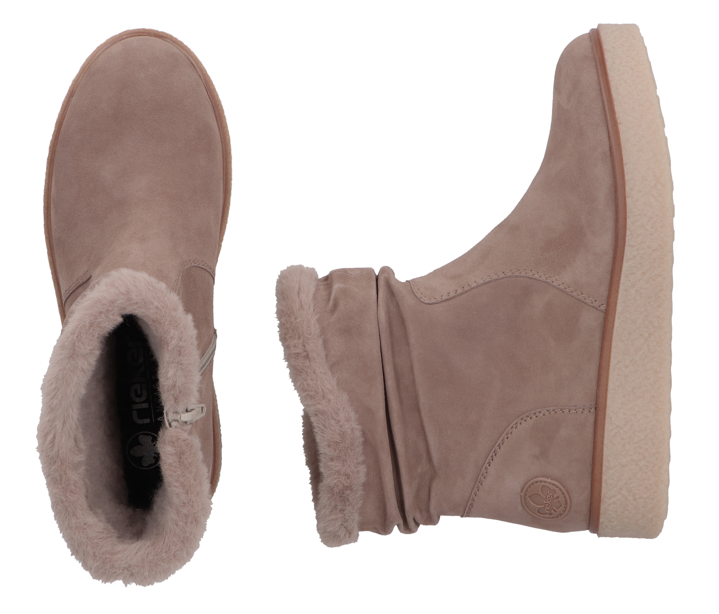 Rieker Winterboots, Stiefelette, slouchy Schaft, mit Innenreißverschluss