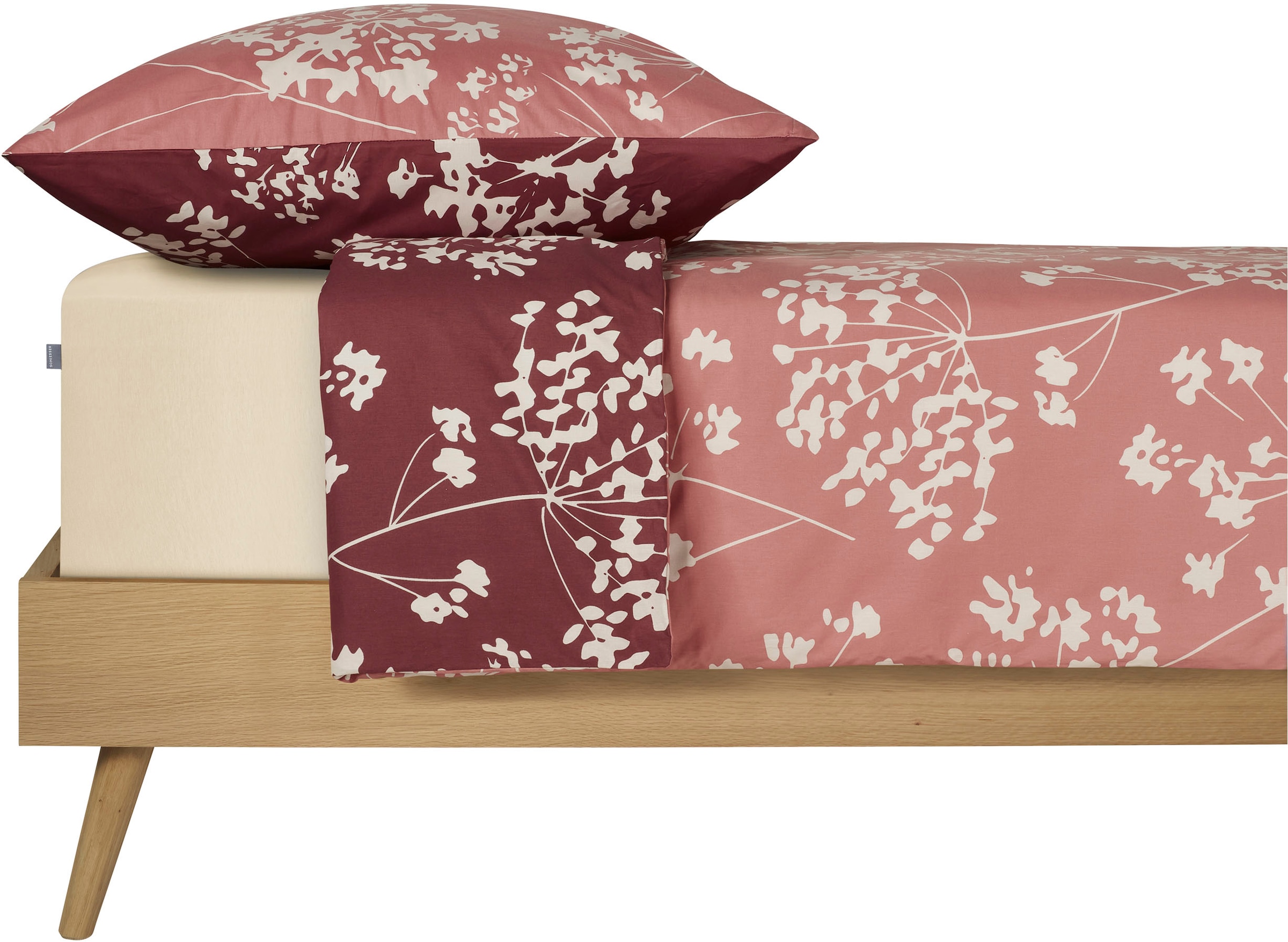 Schiesser Wendebettwäsche »Alyssa aus weicher Baumwolle mit feinen Blüten bedruckt«, Made in Green