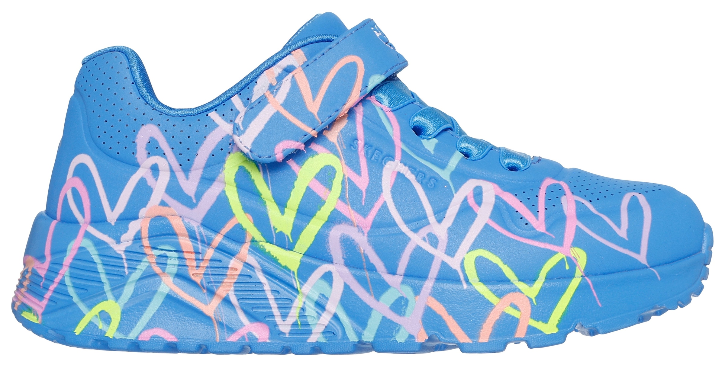 Skechers Sneaker »UNO LITE - LOVE LEVITATE«, Schnürschuh mit bedruckter Sohle, Größenschablone zum Download