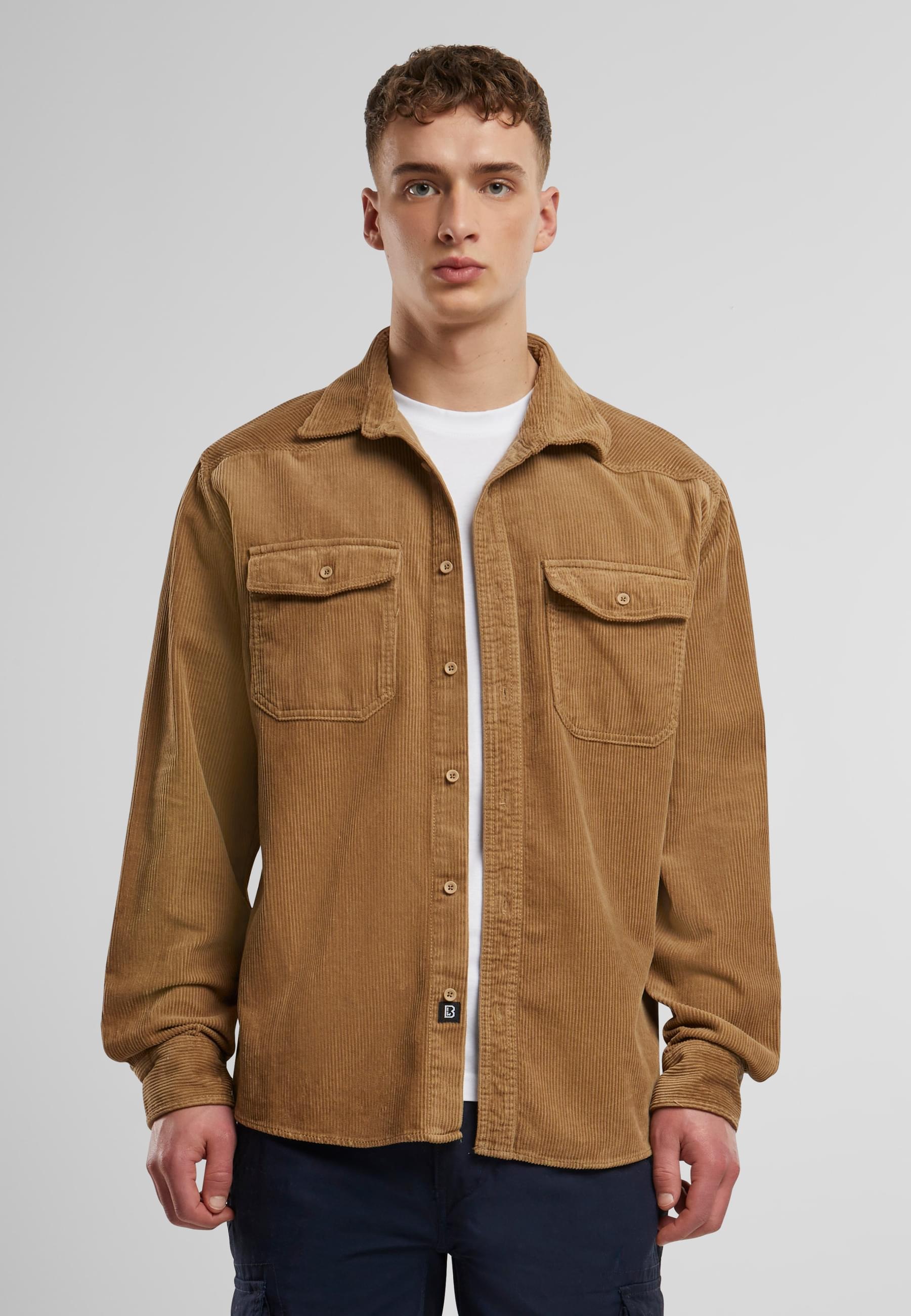 Brandit Langarmhemd »Brandit Herren Corduroy Classic Shirt Long Sleeve«, (1 tlg.)