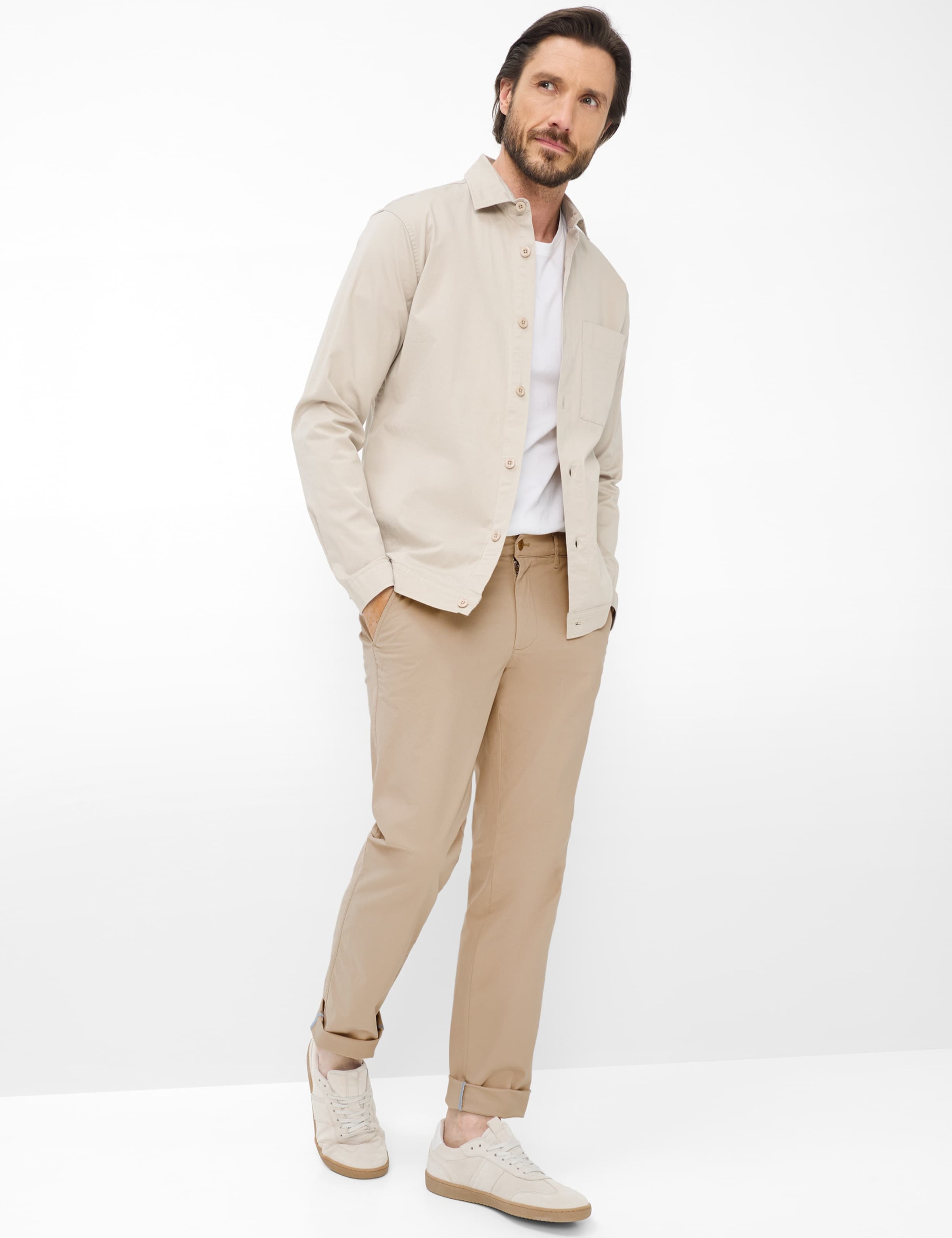 Chinohose EUREX BY BRAX "Style THILO", Herren, Gr. 285U, Unterbauchgrößen, beige, Web, 95% Baumwolle, 5% Elasthan, Hosen Chinohose 2