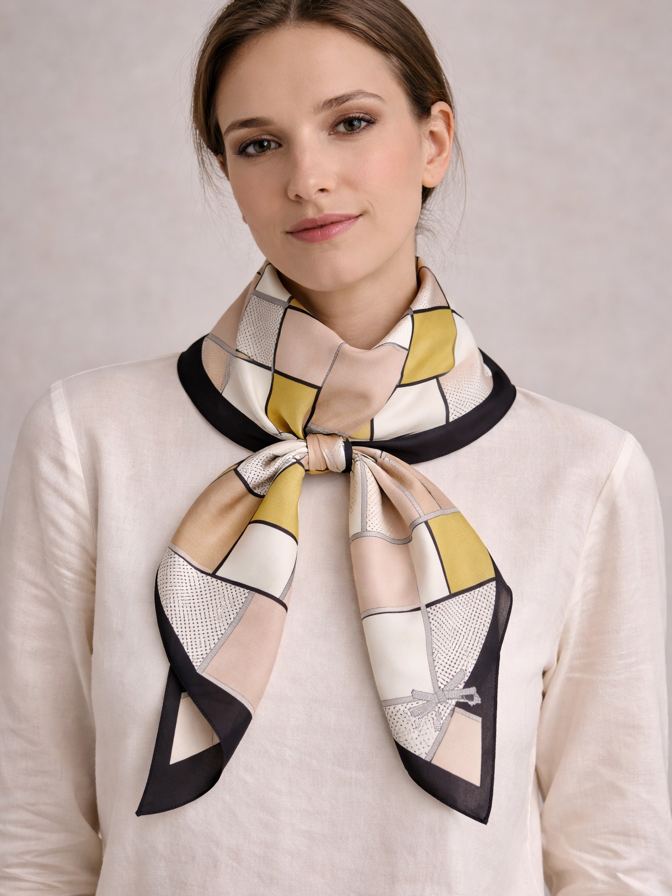 COLLEZIONE ALESSANDRO Nickituch »Schleife« 1 Stk. quadratisches Halstuch mit color blocking