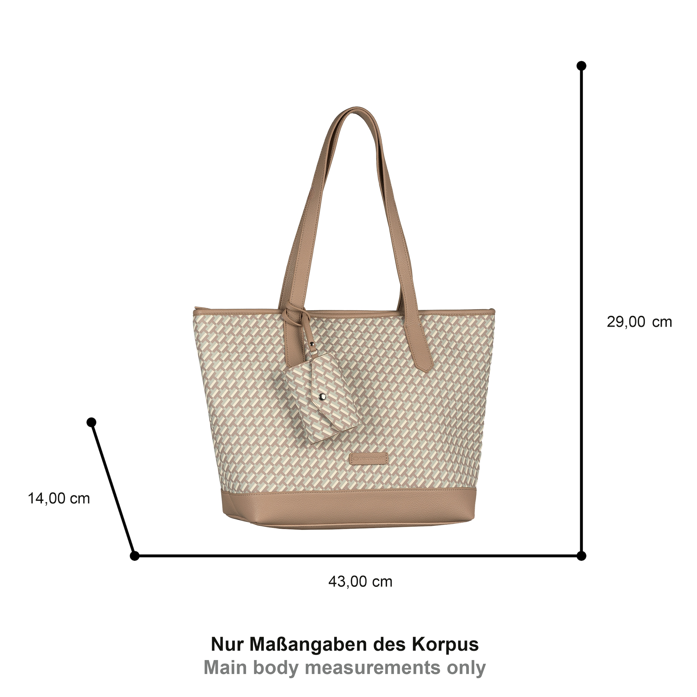 TOM TAILOR Shopper »Xenia« mit raffiniert geometrischen "T" Print des Logos auf dem Taschenkörper