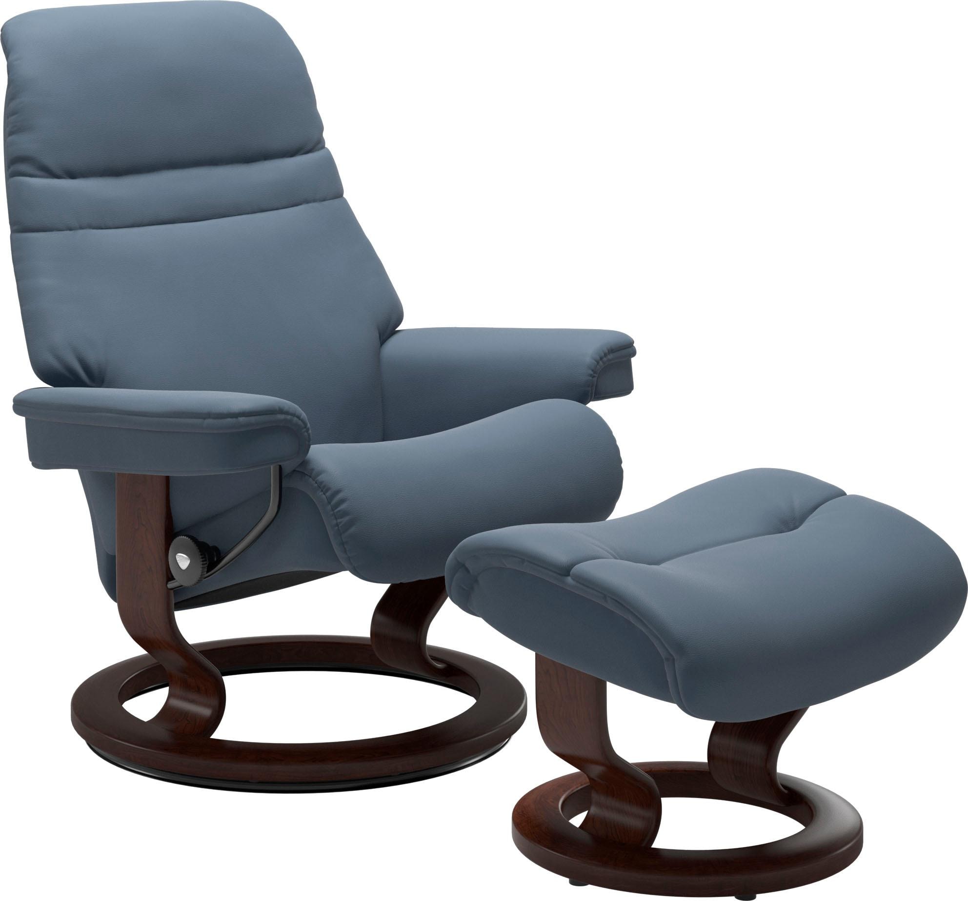 Stressless Relaxsessel "Sunrise" Relaxsessel mit Hocker, mit Classic Base, Größe S, Gestell Braun